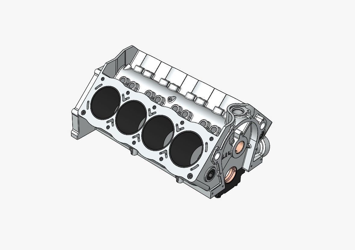 V8 Engine Block 3D model_57