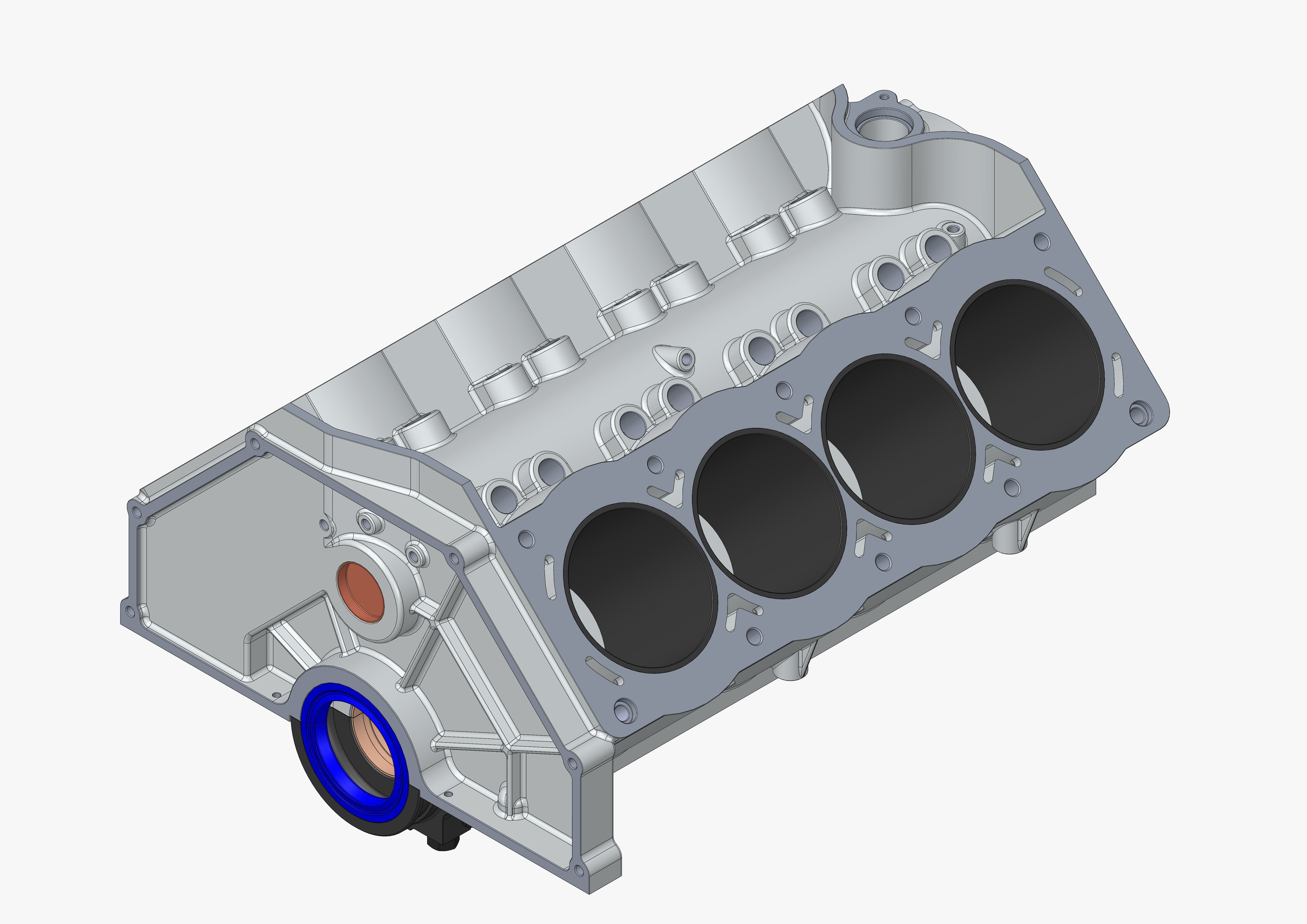V8 Engine Block 3D model_47