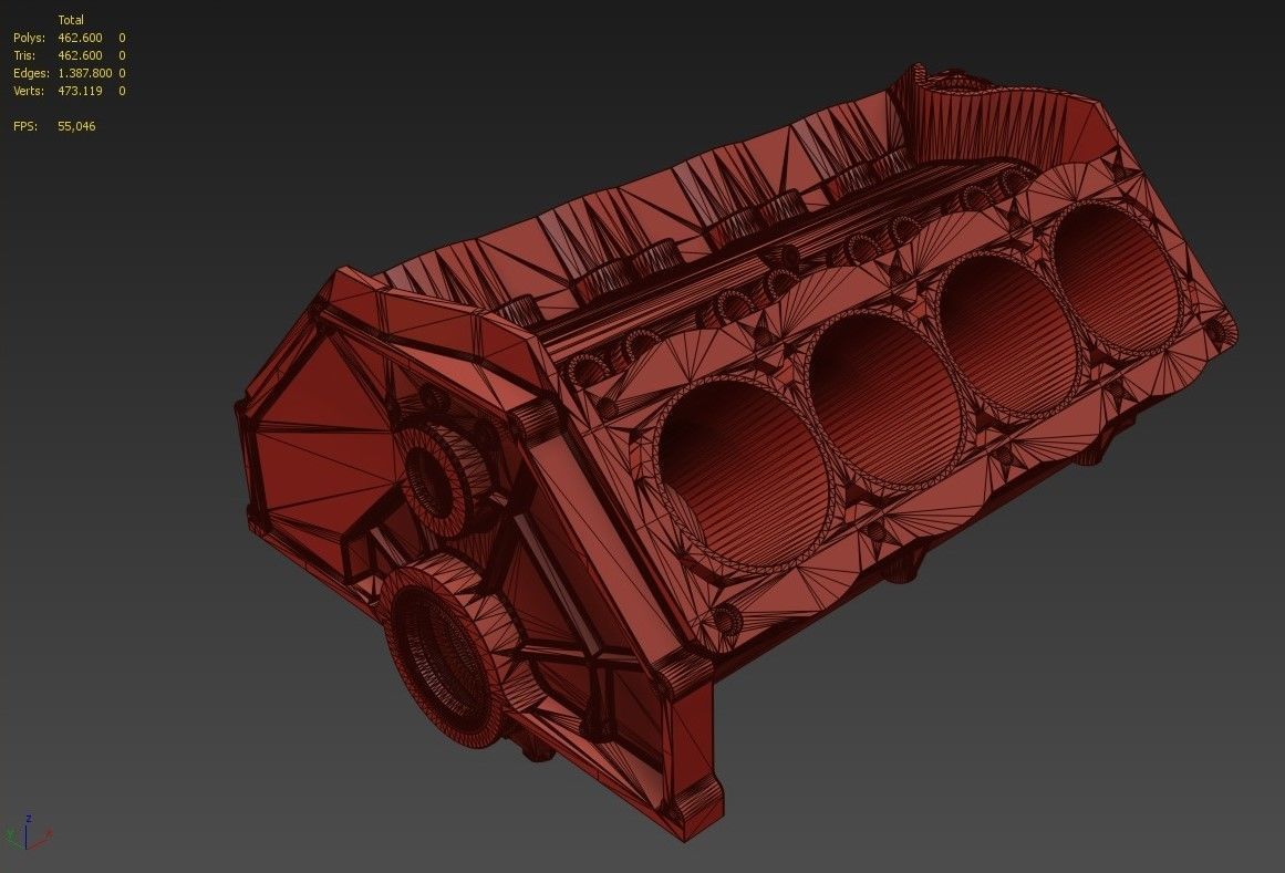 V8 Engine Block 3D model_59