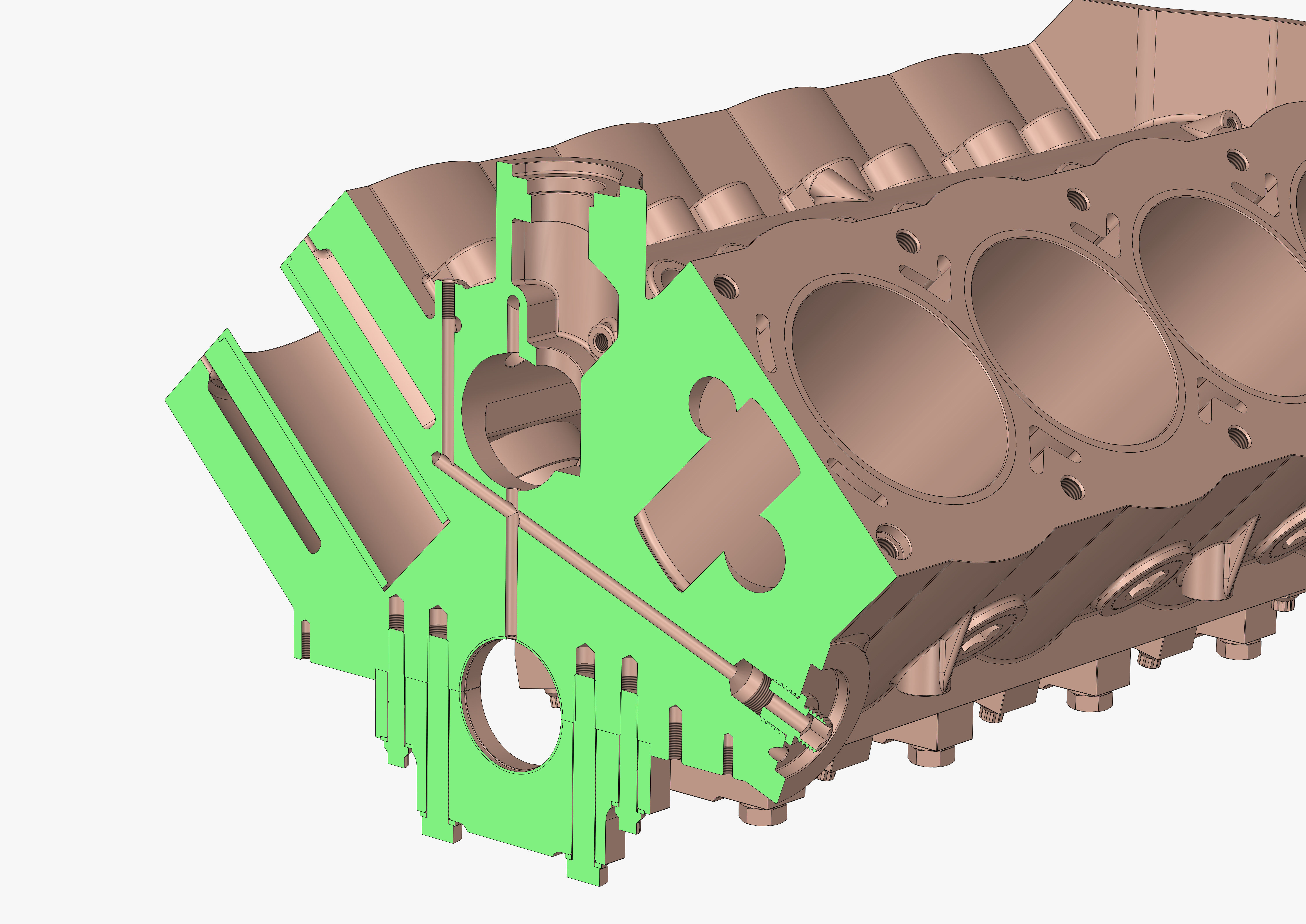 V8 Engine Block 3D model_30