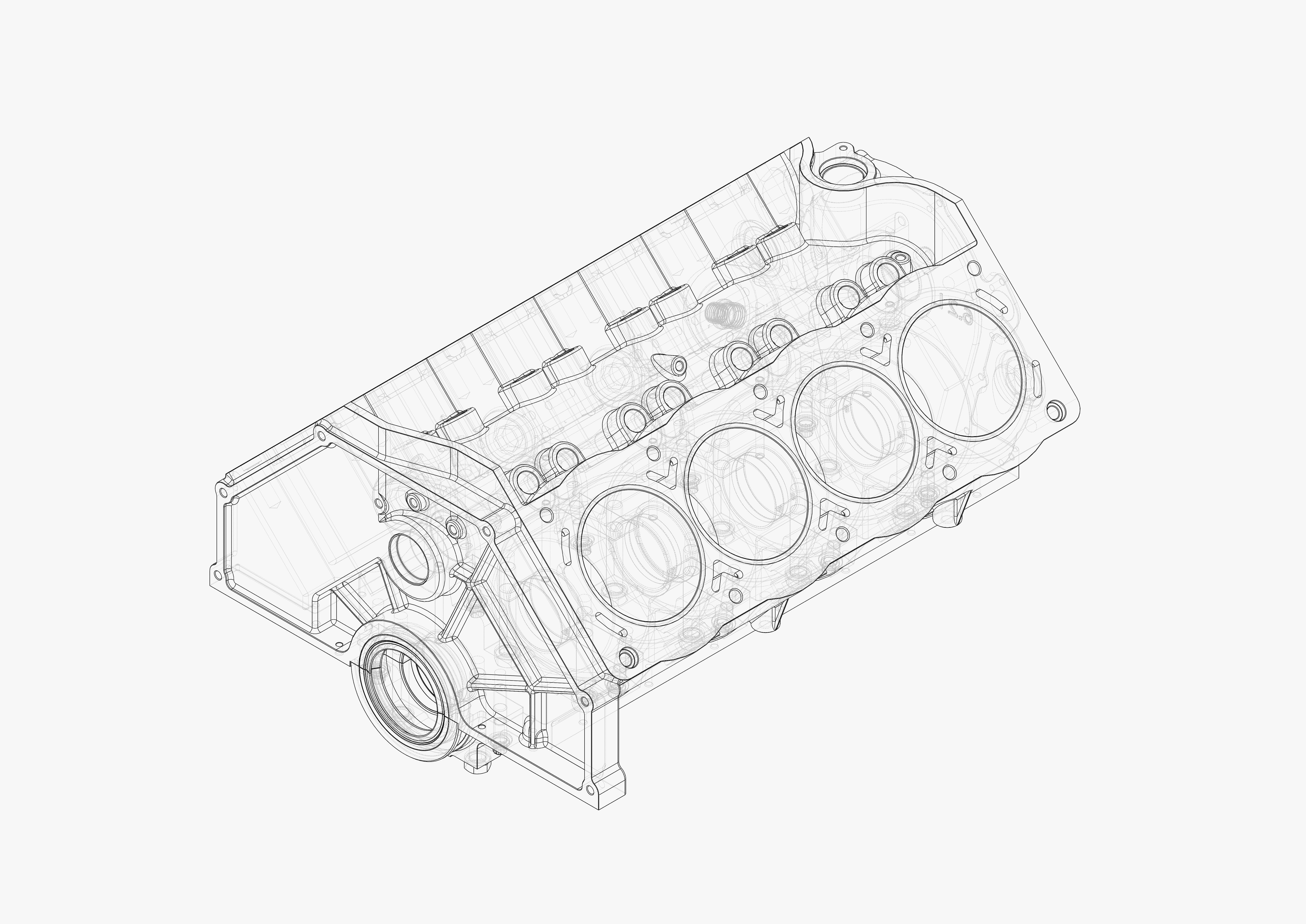 V8 Engine Block 3D model_40