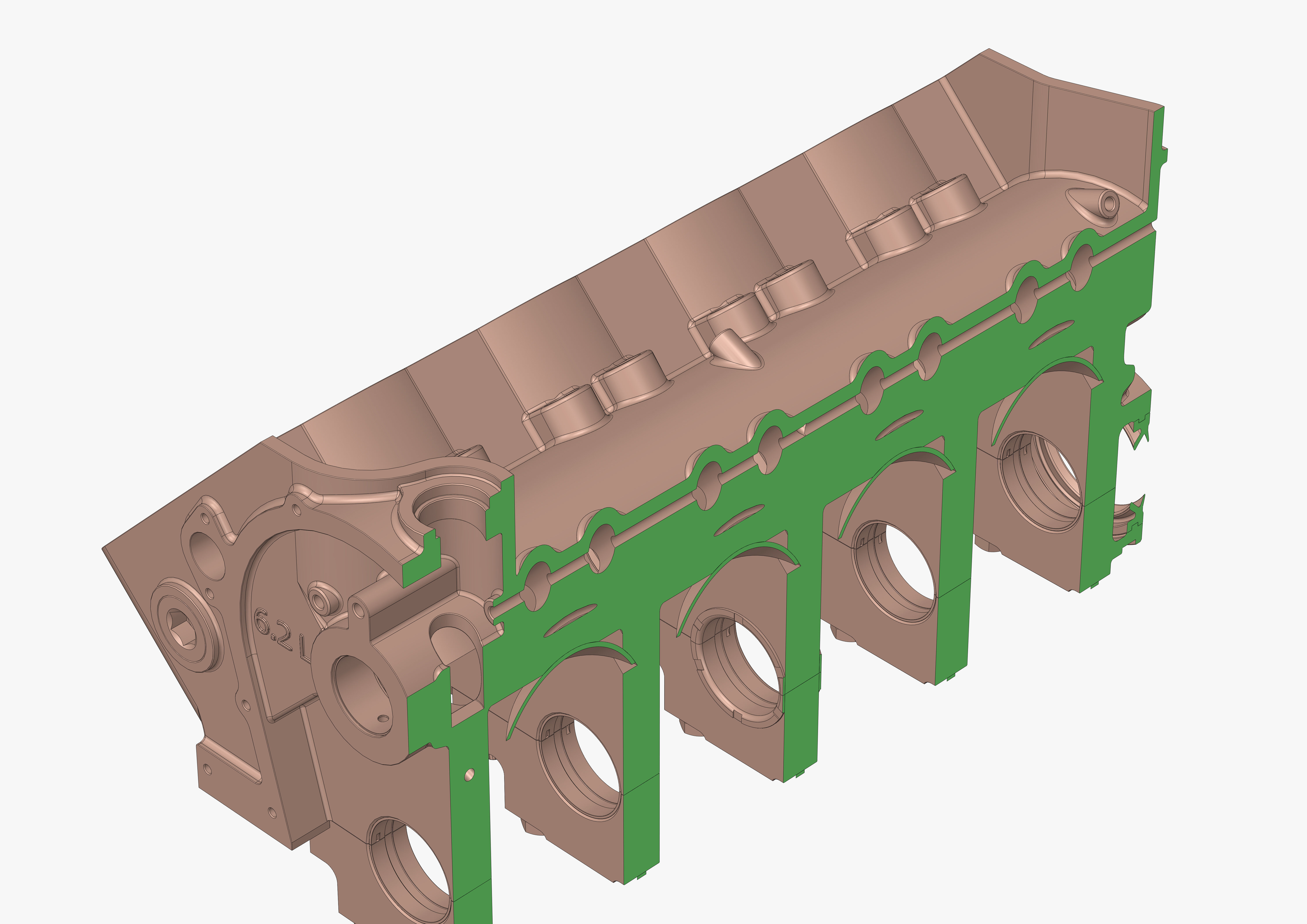 V8 Engine Block 3D model_36
