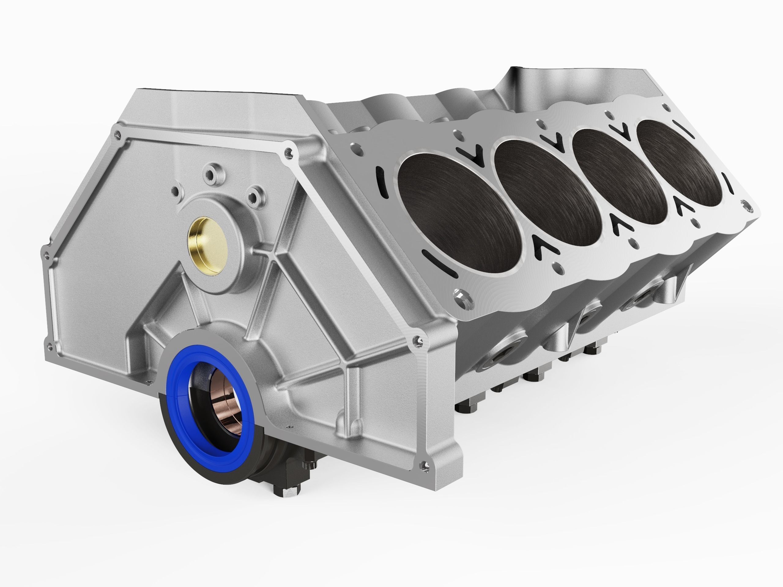 V8 Engine Block 3D model_7