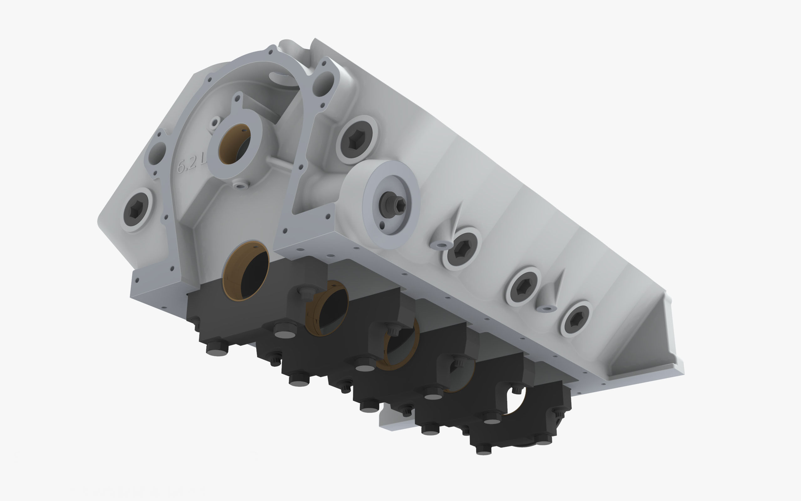 V8 Engine Block 3D model_56
