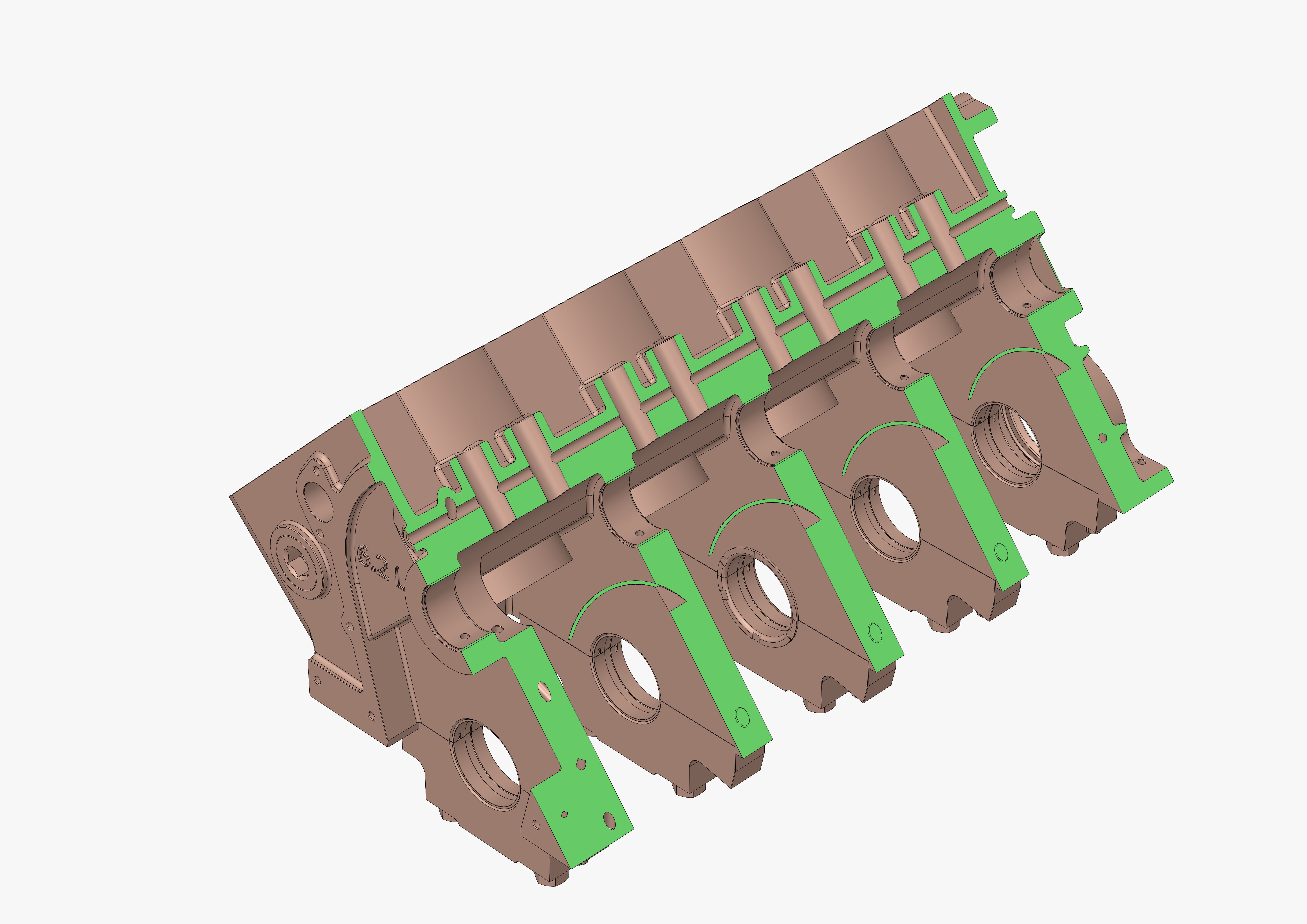 V8 Engine Block 3D model_38