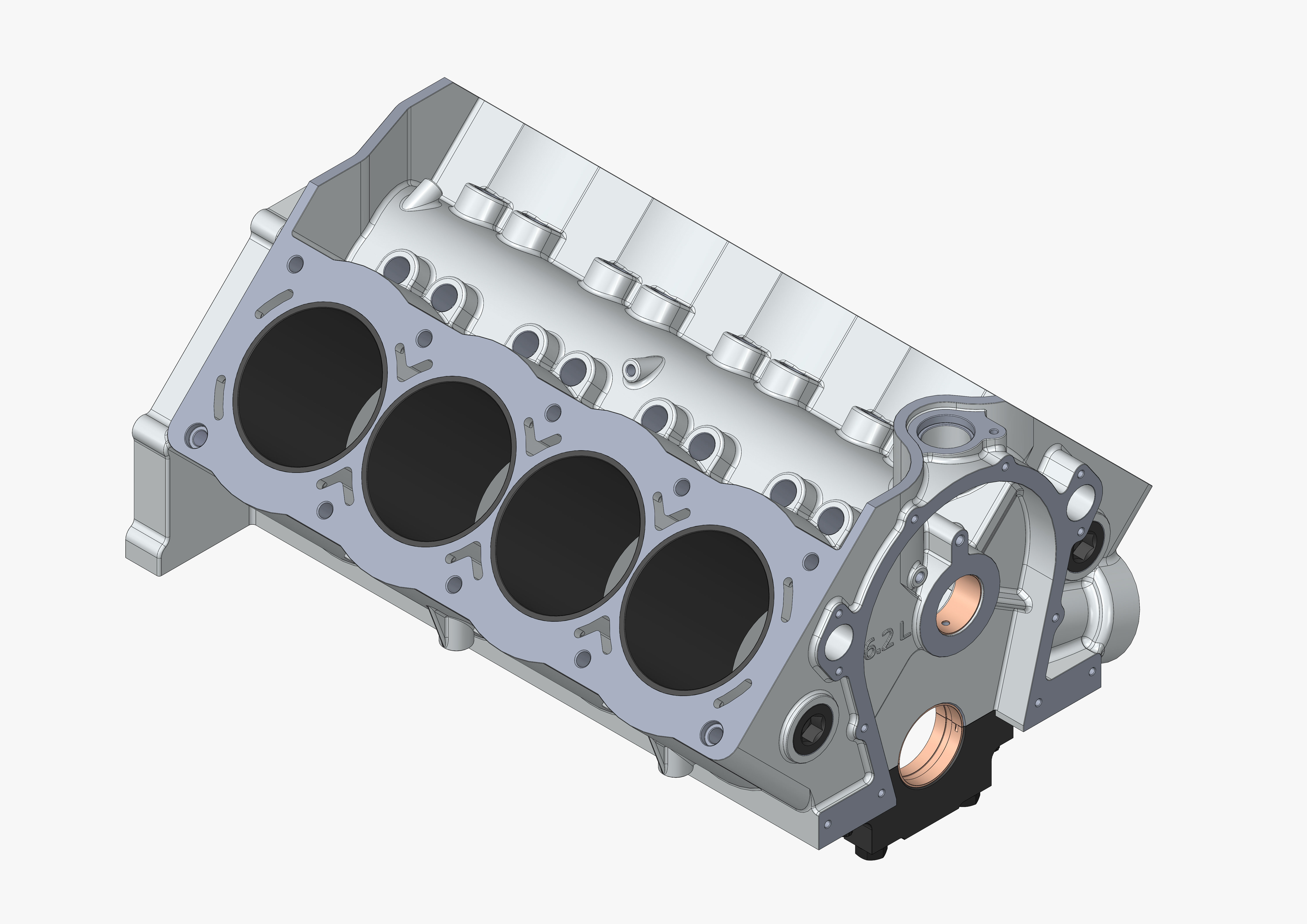 V8 Engine Block 3D model_48