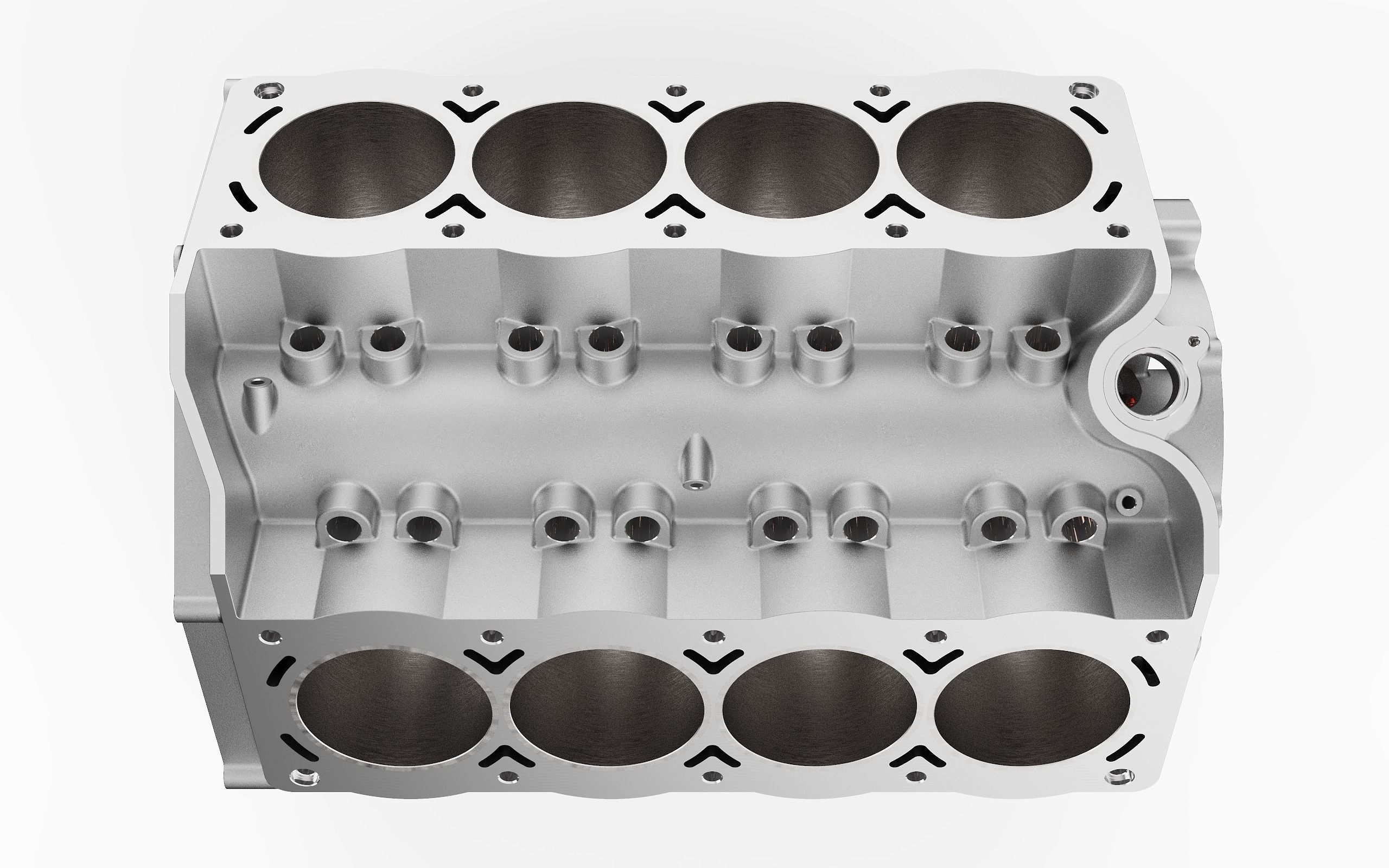 V8 Engine Block 3D model_16