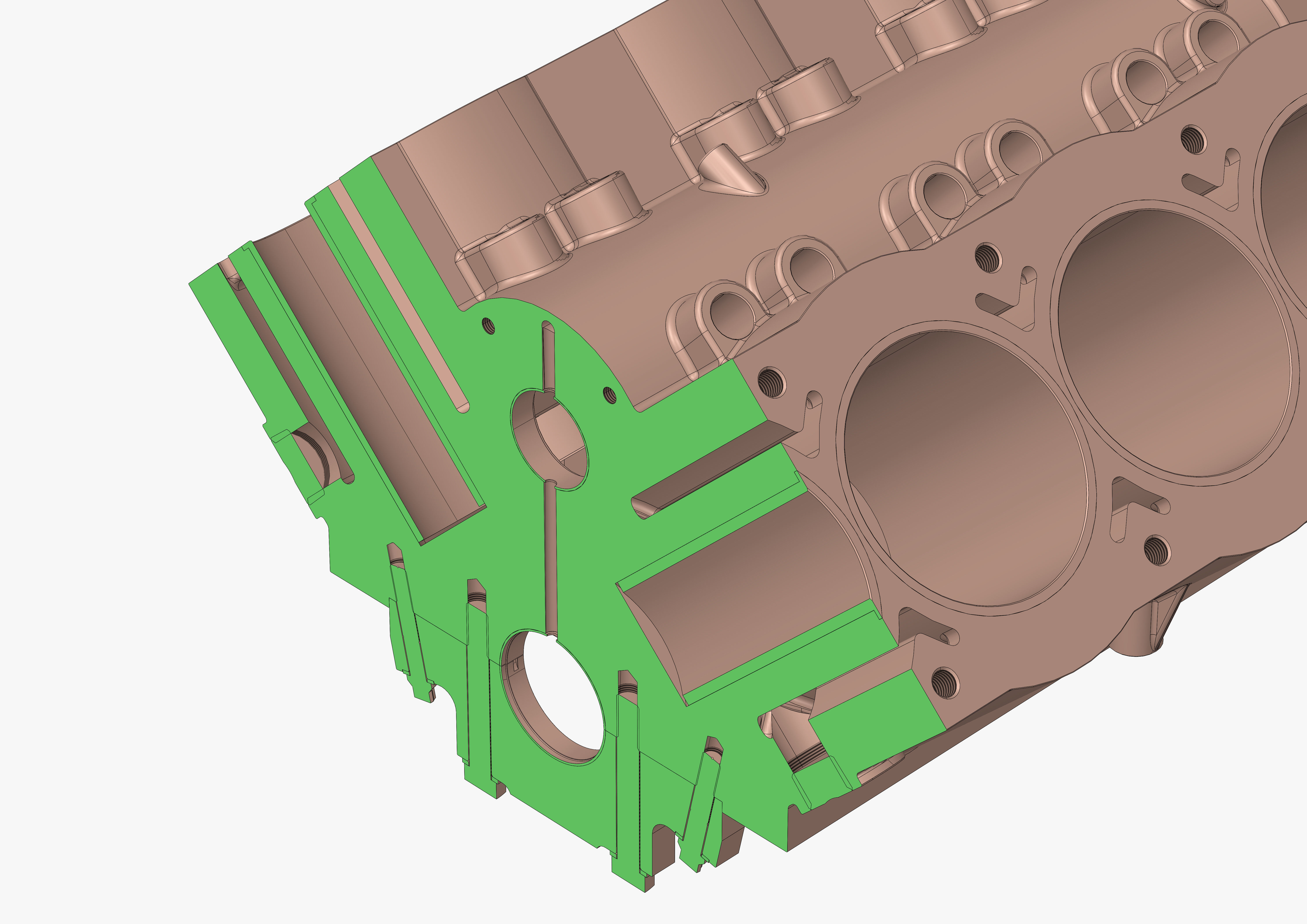 V8 Engine Block 3D model_33