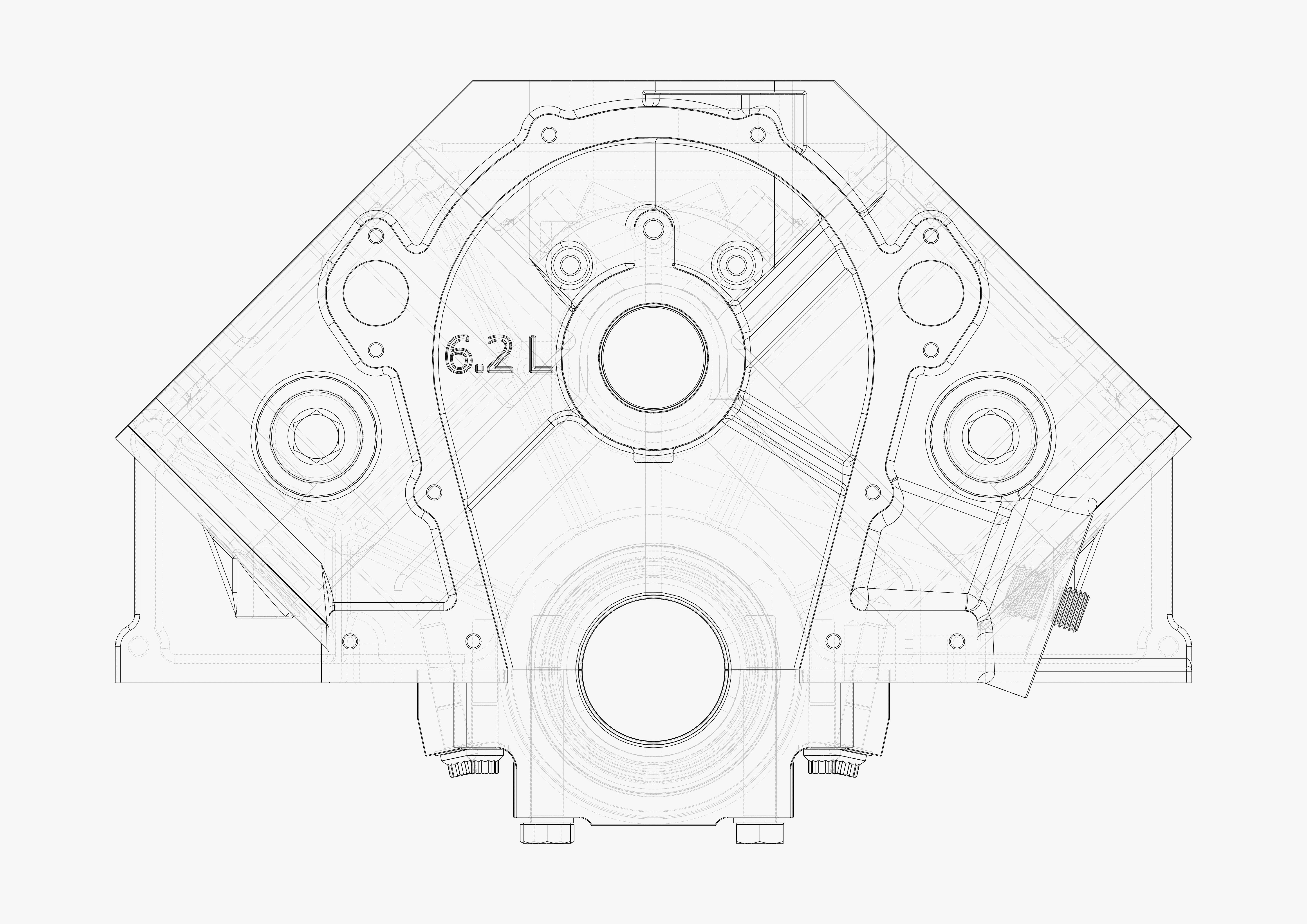 V8 Engine Block 3D model_41