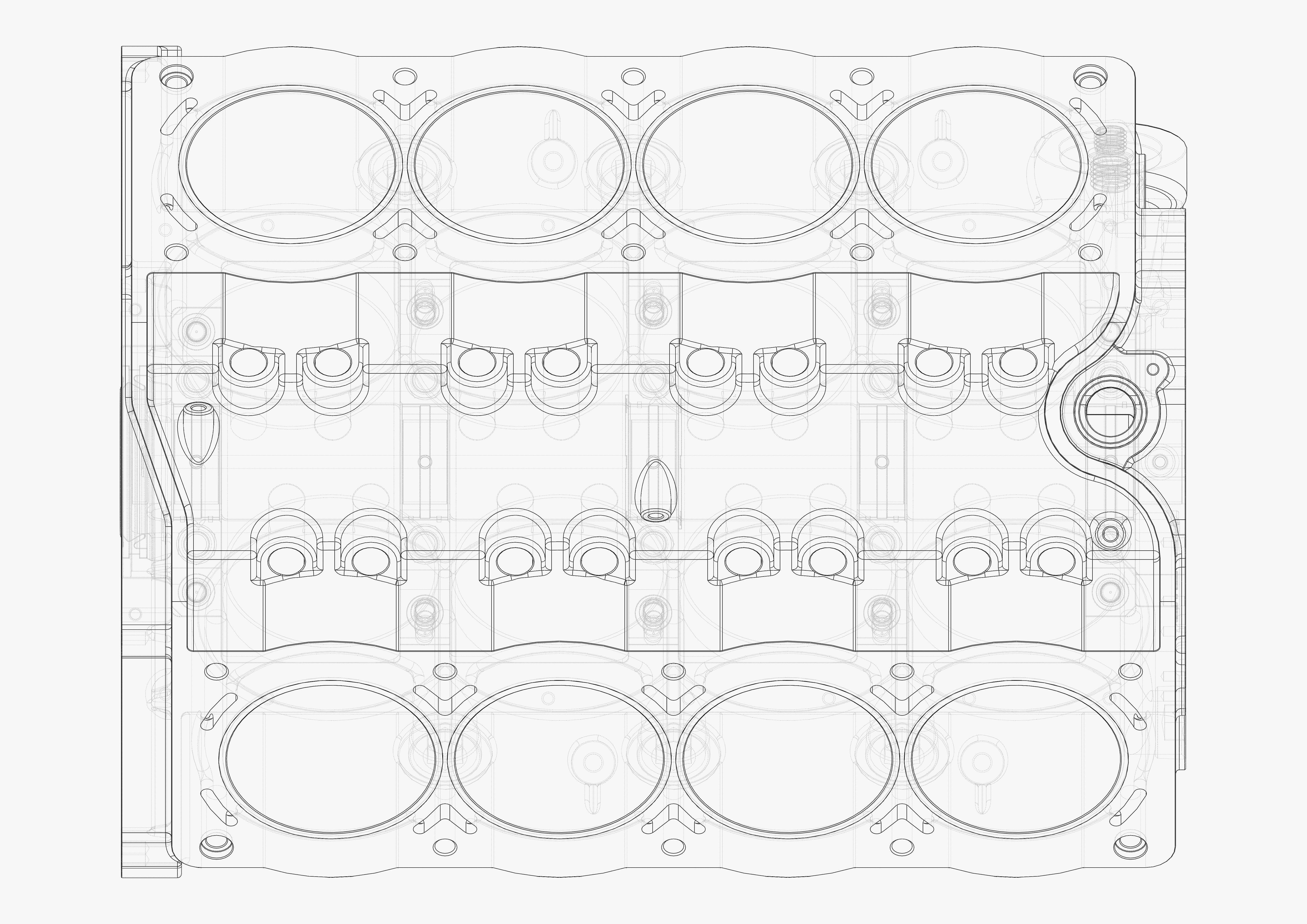 V8 Engine Block 3D model_45