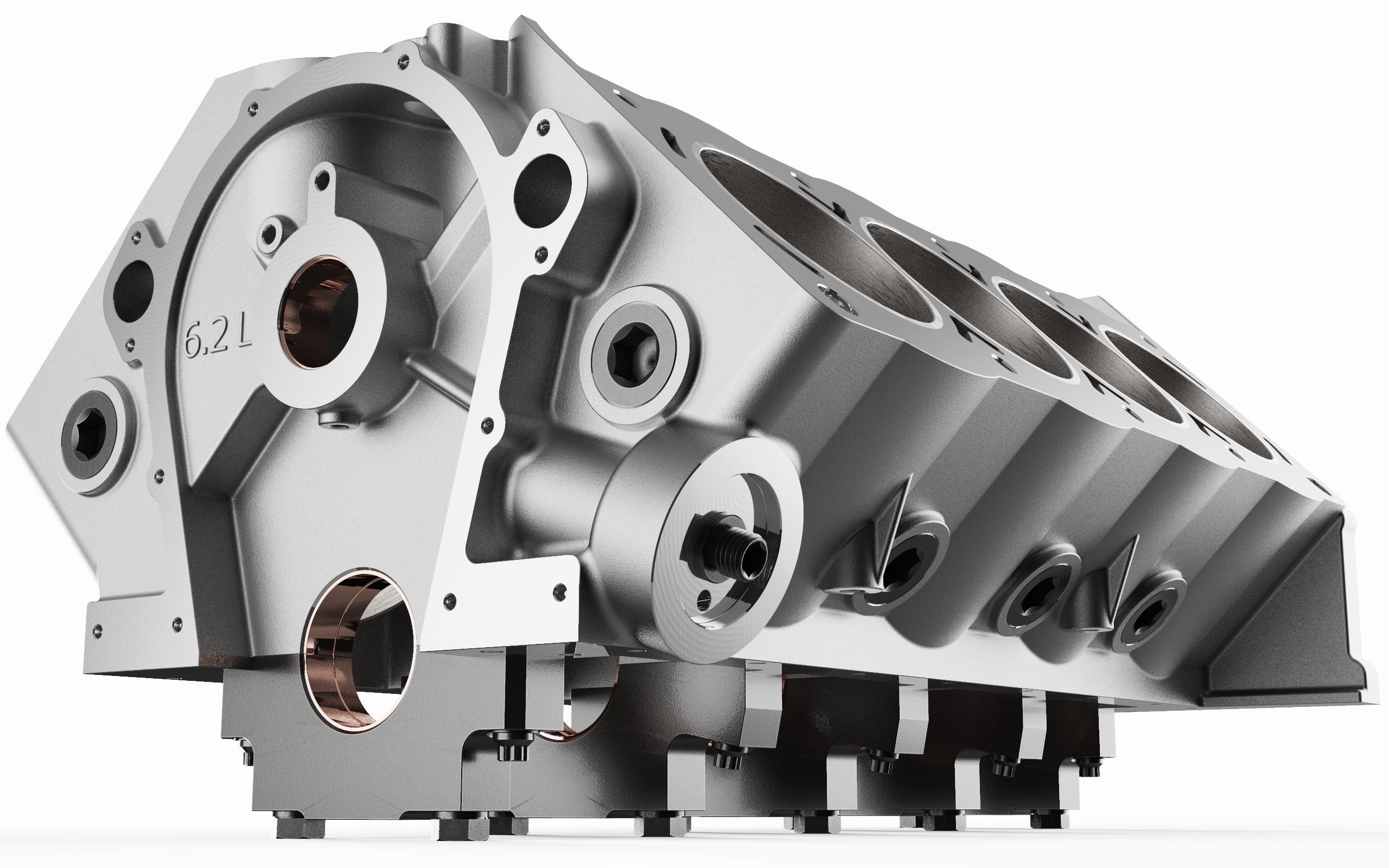 V8 Engine Block 3D model_4