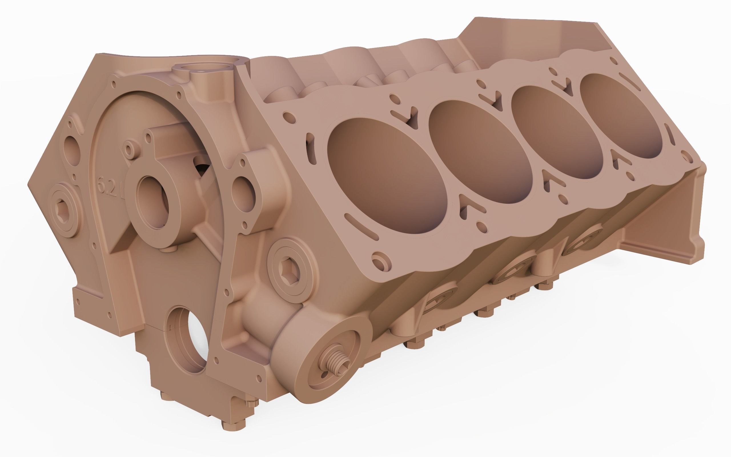 V8 Engine Block 3D model_26