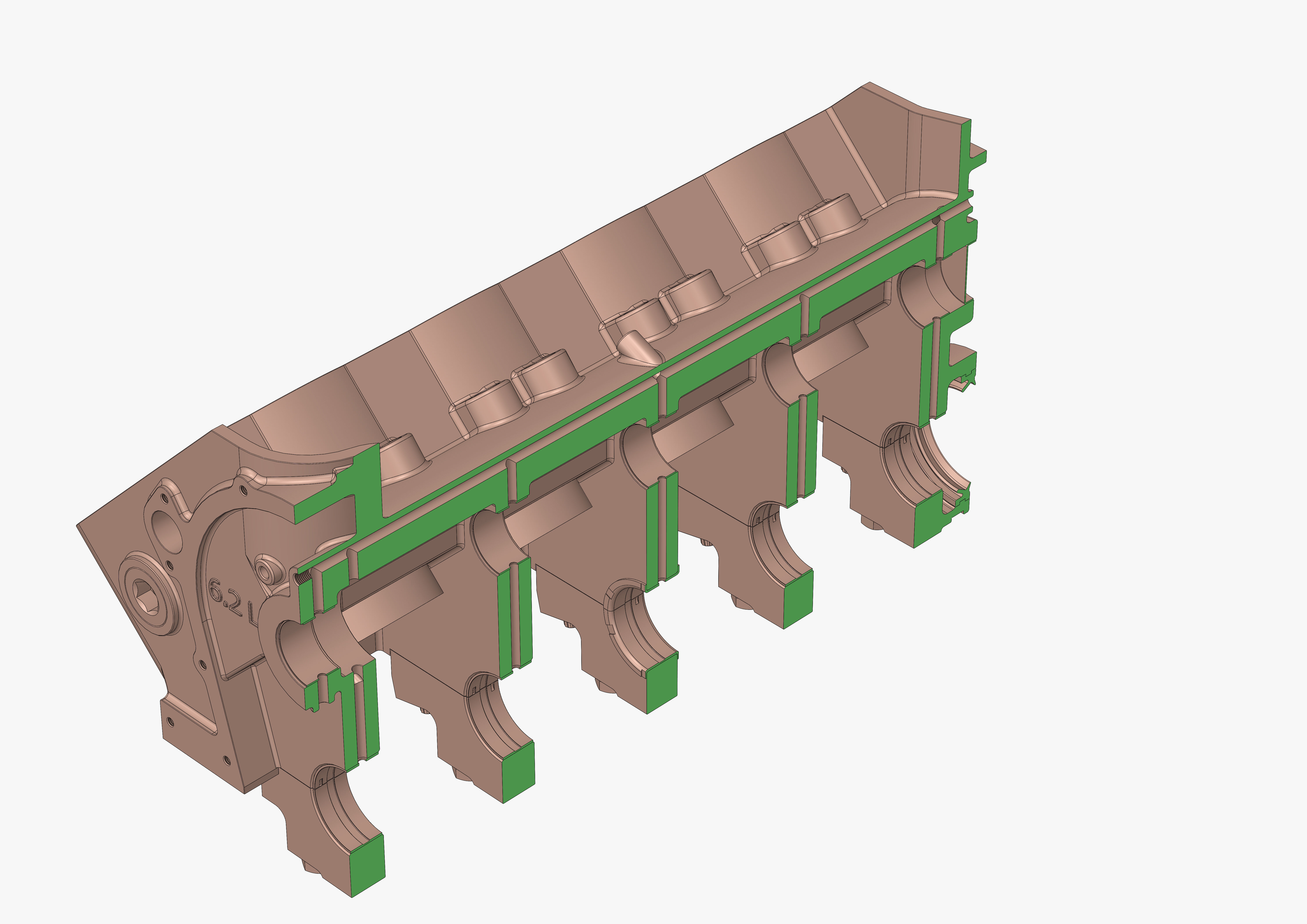 V8 Engine Block 3D model_35