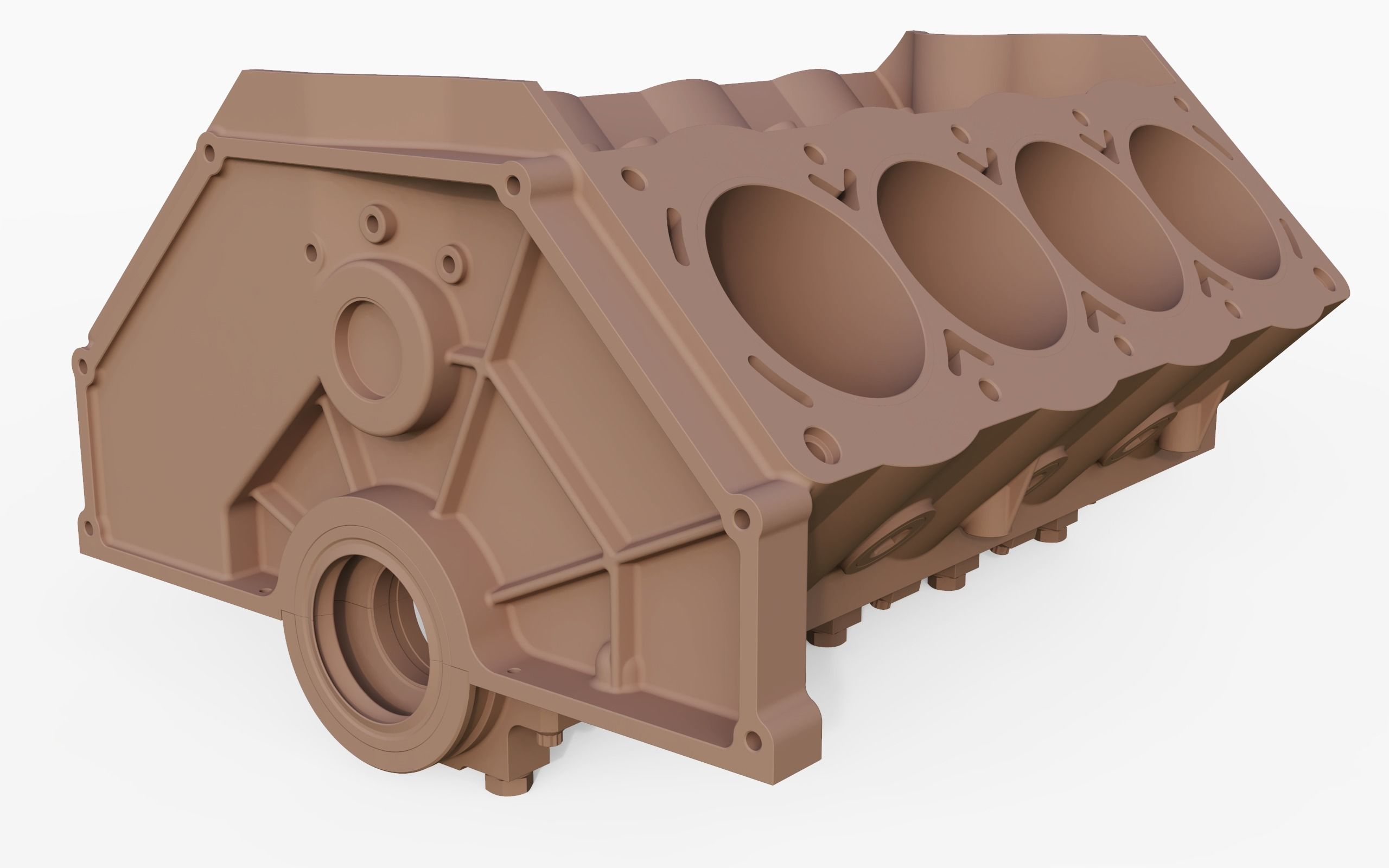 V8 Engine Block 3D model_25