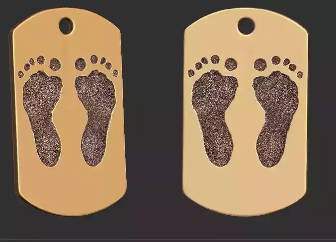 Footprint Pendant Tag