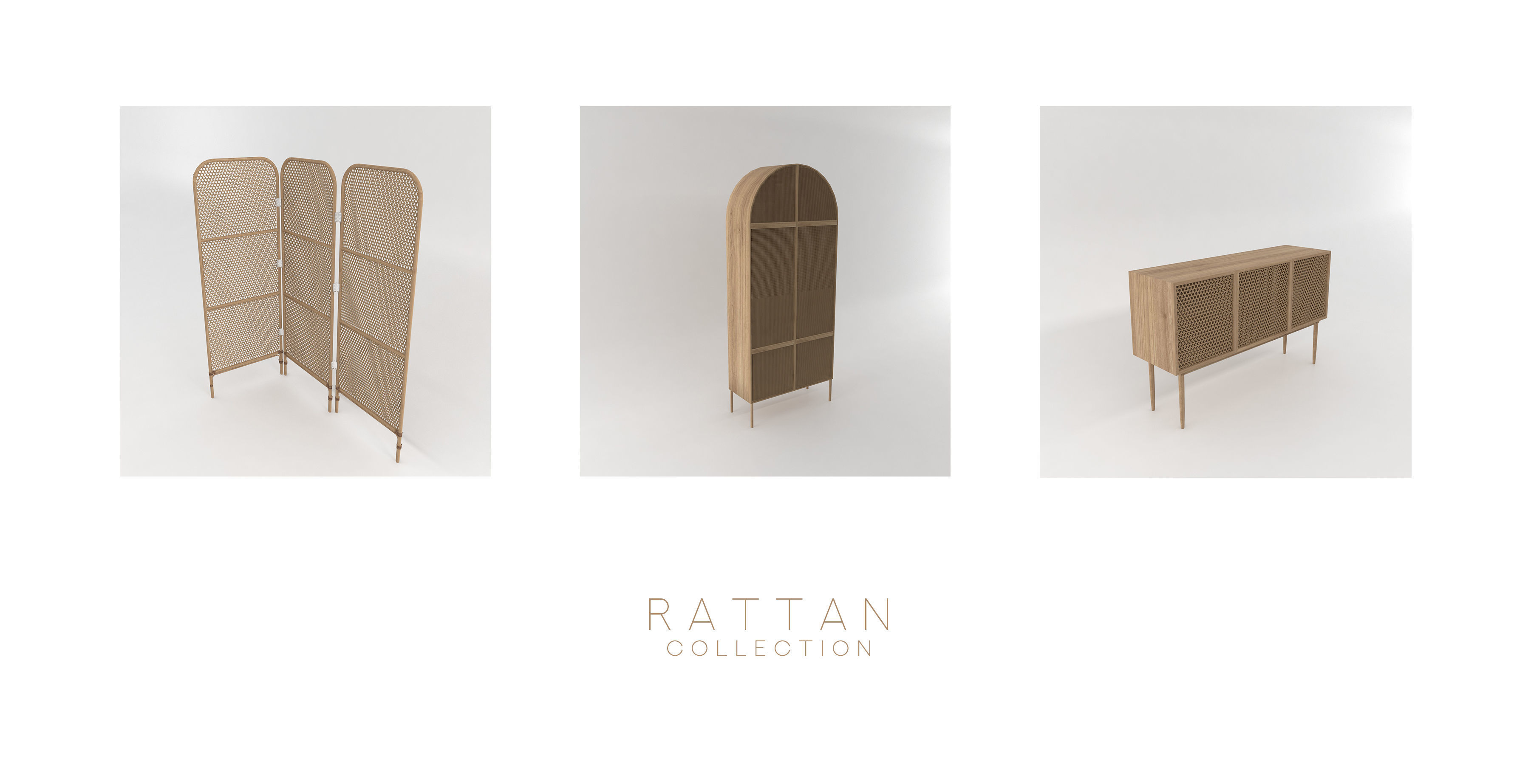 Rattan Partitions 3D model_1