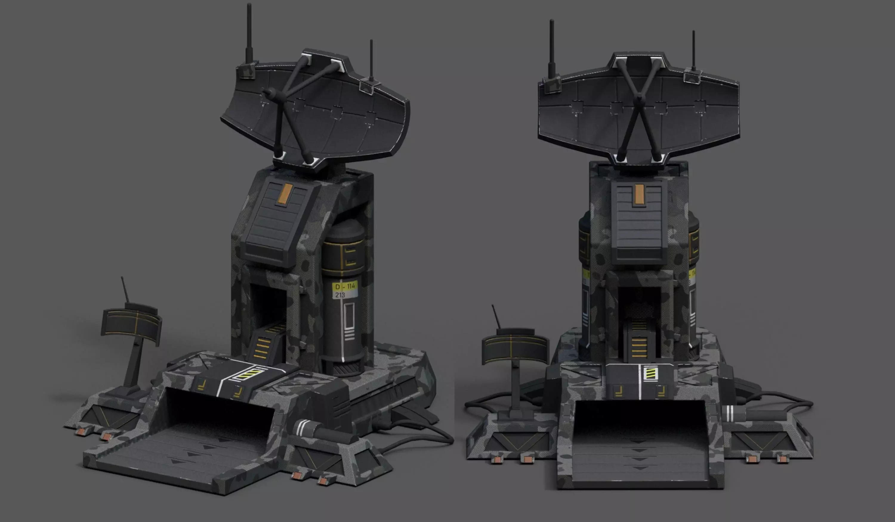 Scifi base building exterior skyscraper sci fi station Low-poly 3D model_0