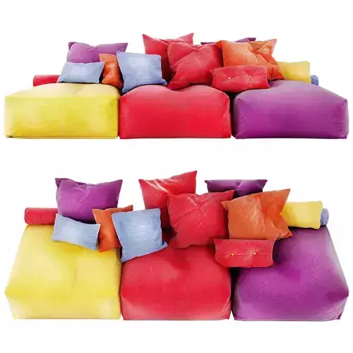 Twils soft poufs 3D model