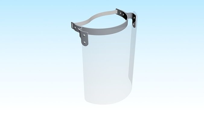 Protective face shield 3D print model