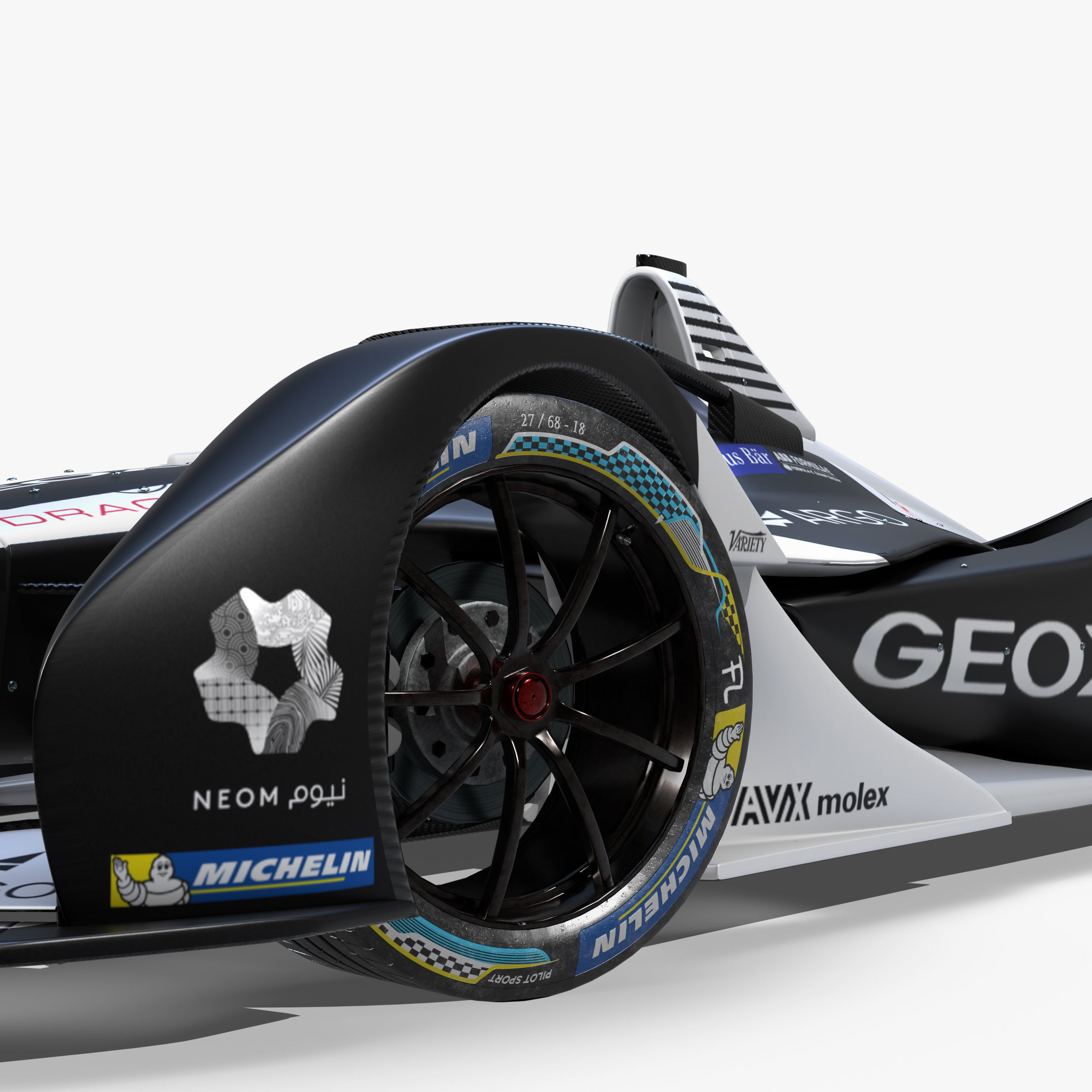 Dragon Formula E 2020 Low-poly 3D model_7