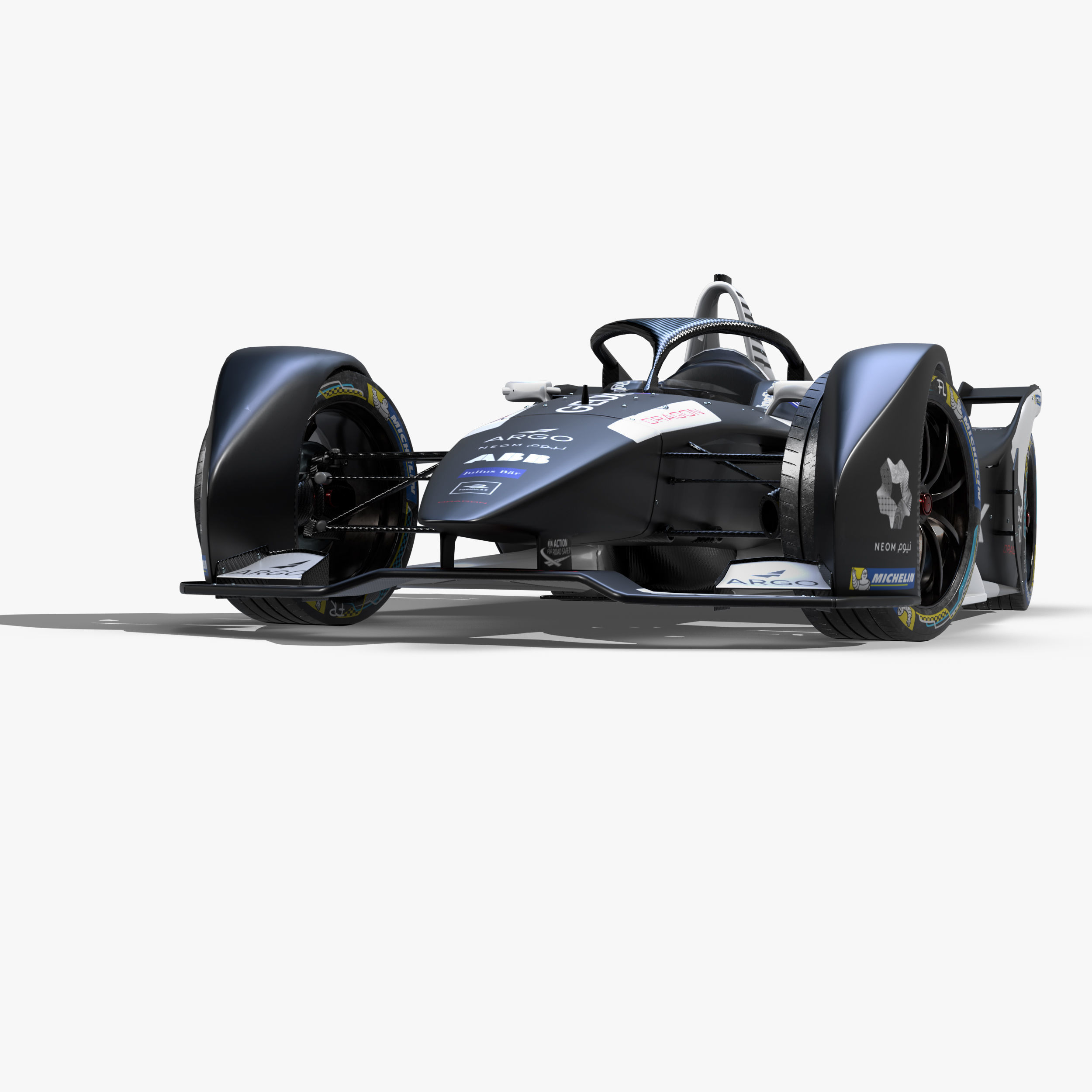 Dragon Formula E 2020 Low-poly 3D model_4