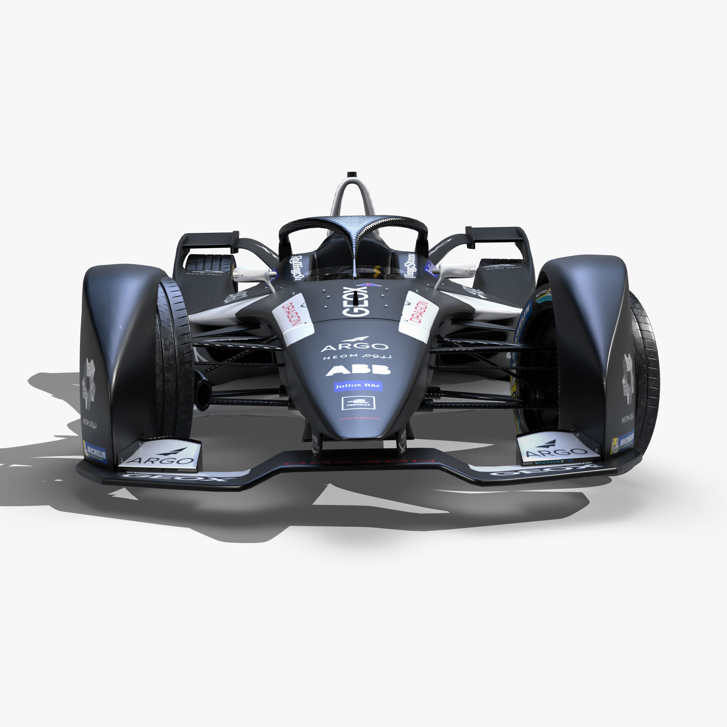 Dragon Formula E 2020 Low-poly 3D model_3