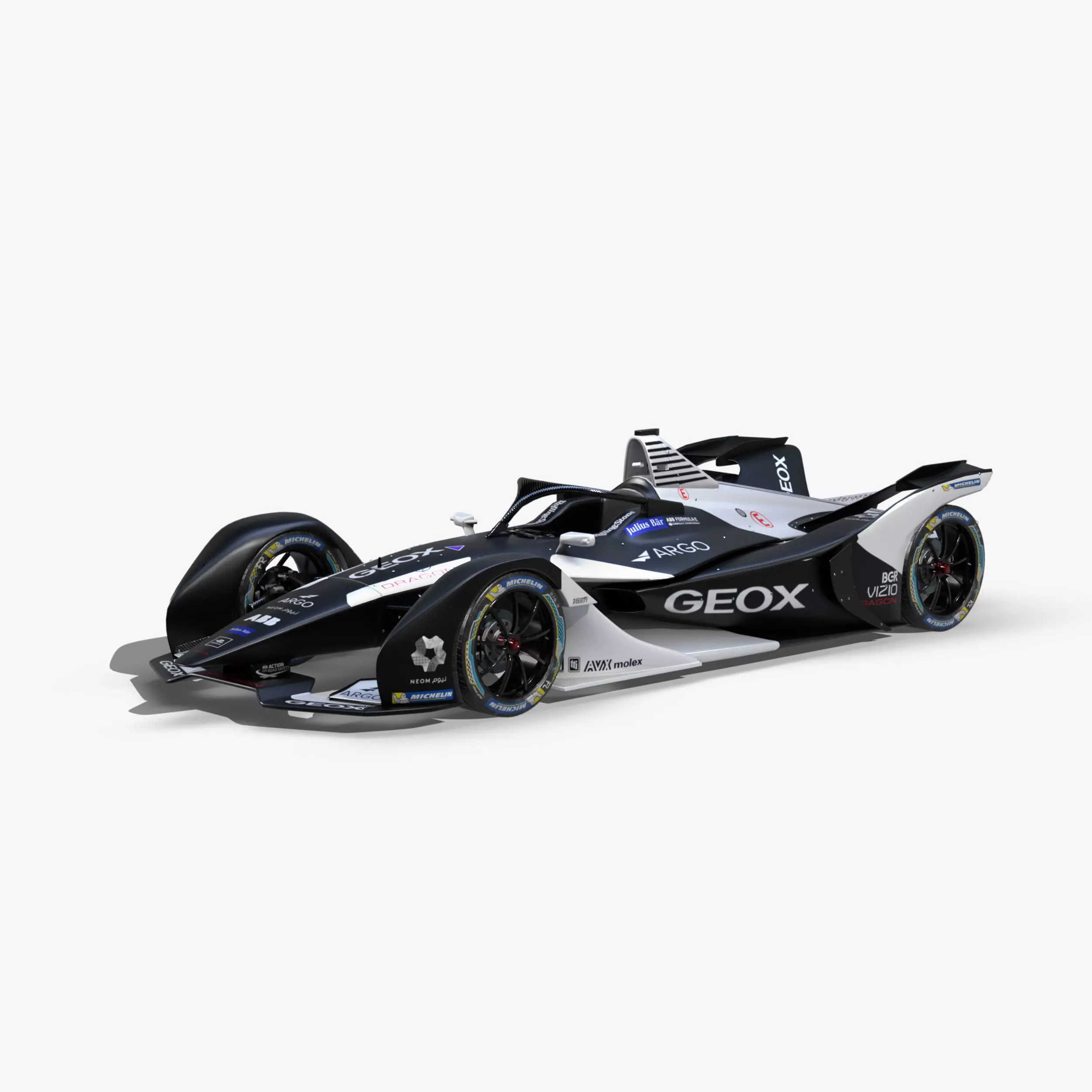 Dragon Formula E 2020 Low-poly 3D model_0