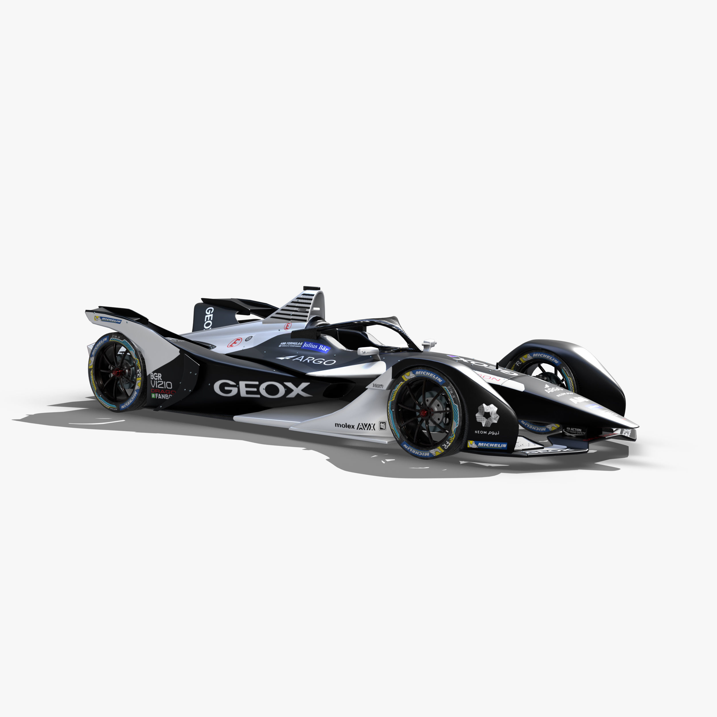 Dragon Formula E 2020 Low-poly 3D model_8