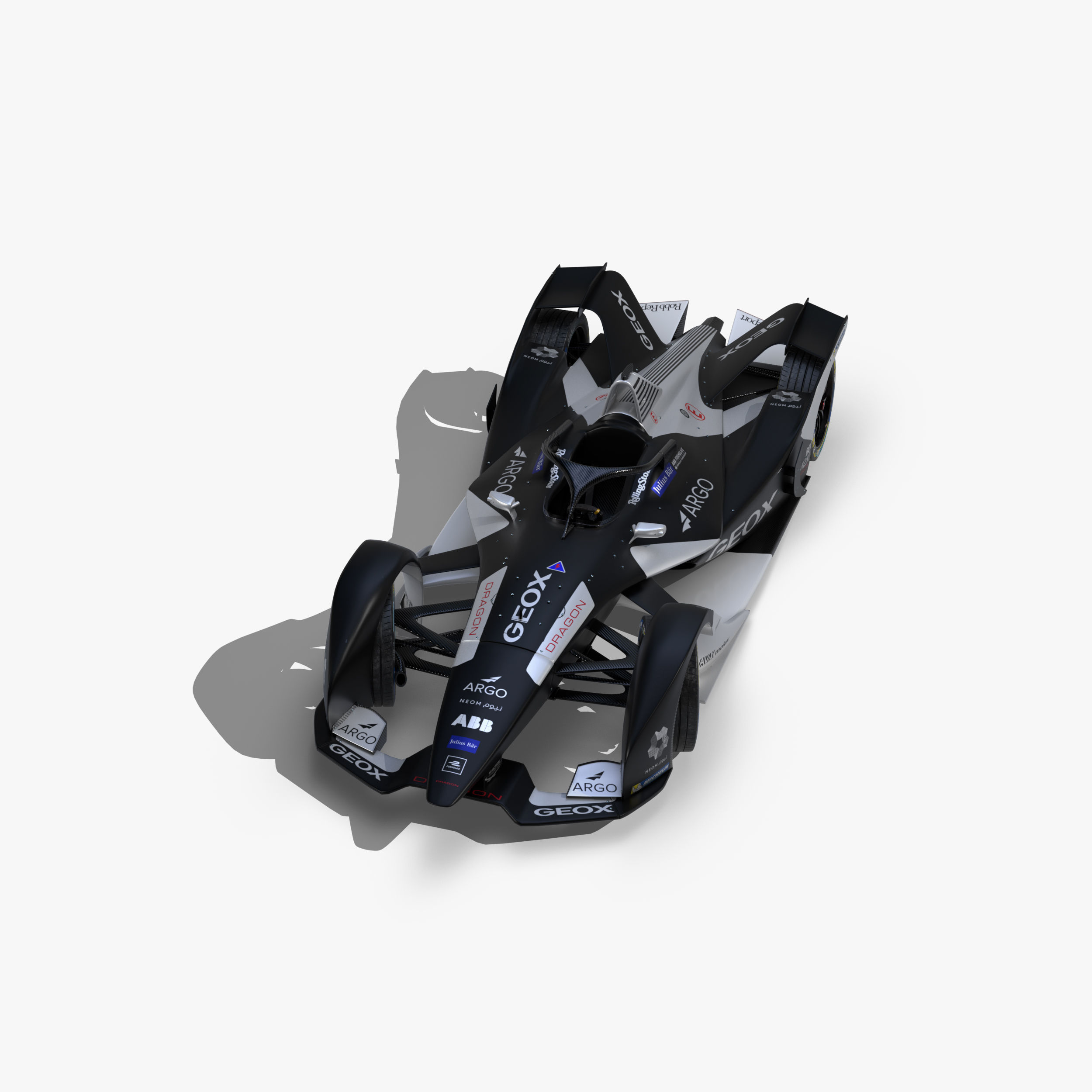 Dragon Formula E 2020 Low-poly 3D model_9
