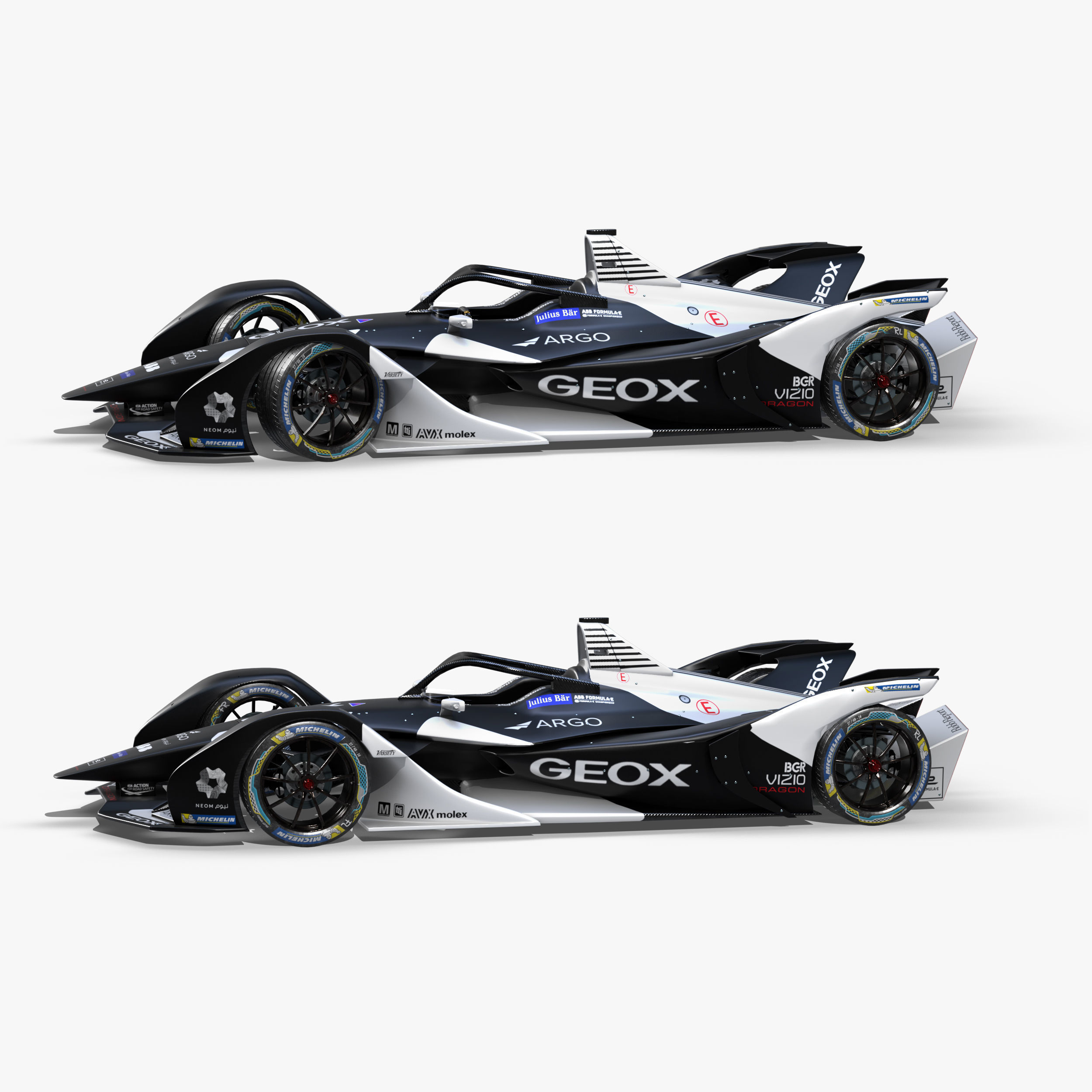 Dragon Formula E 2020 Low-poly 3D model_1