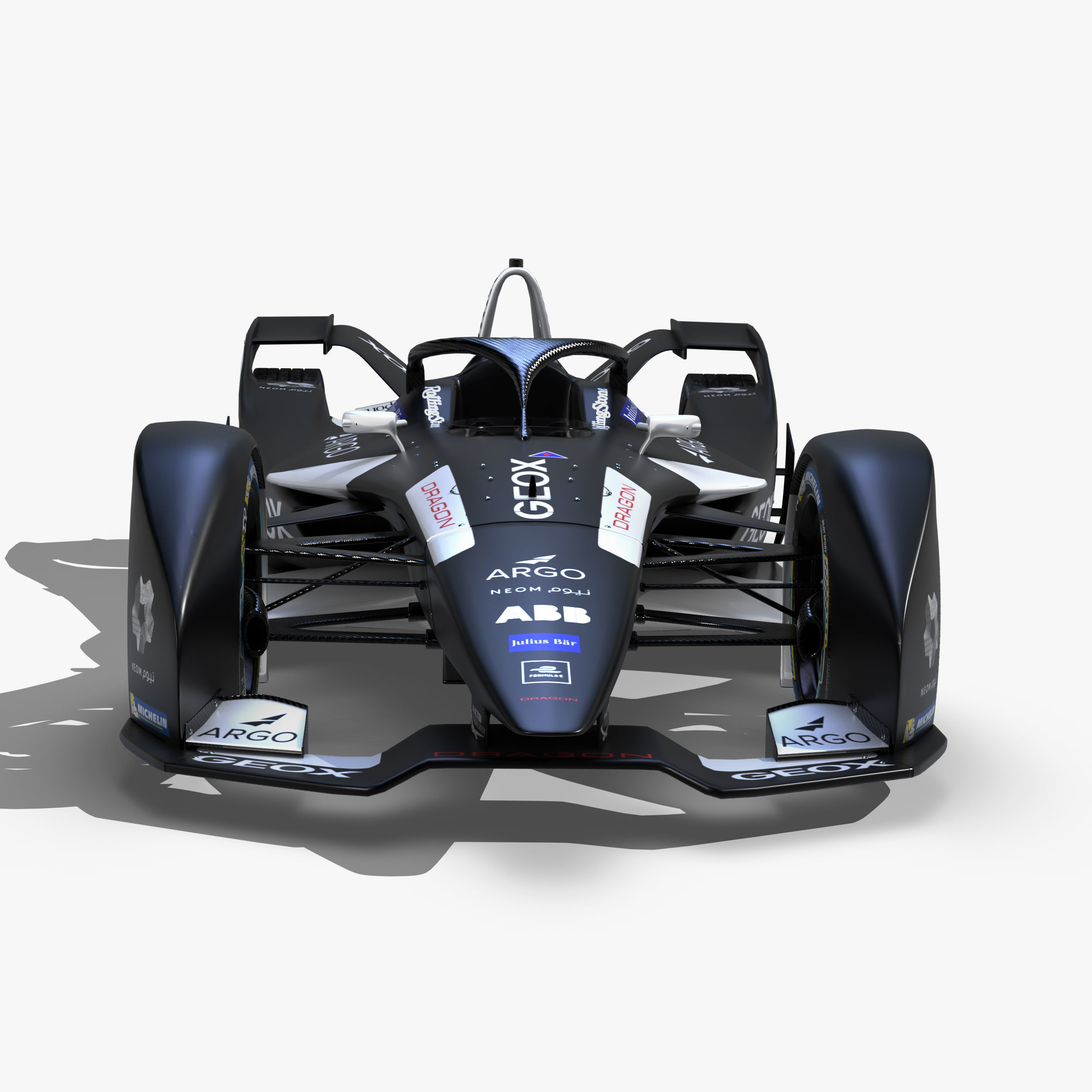 Dragon Formula E 2020 Low-poly 3D model_11