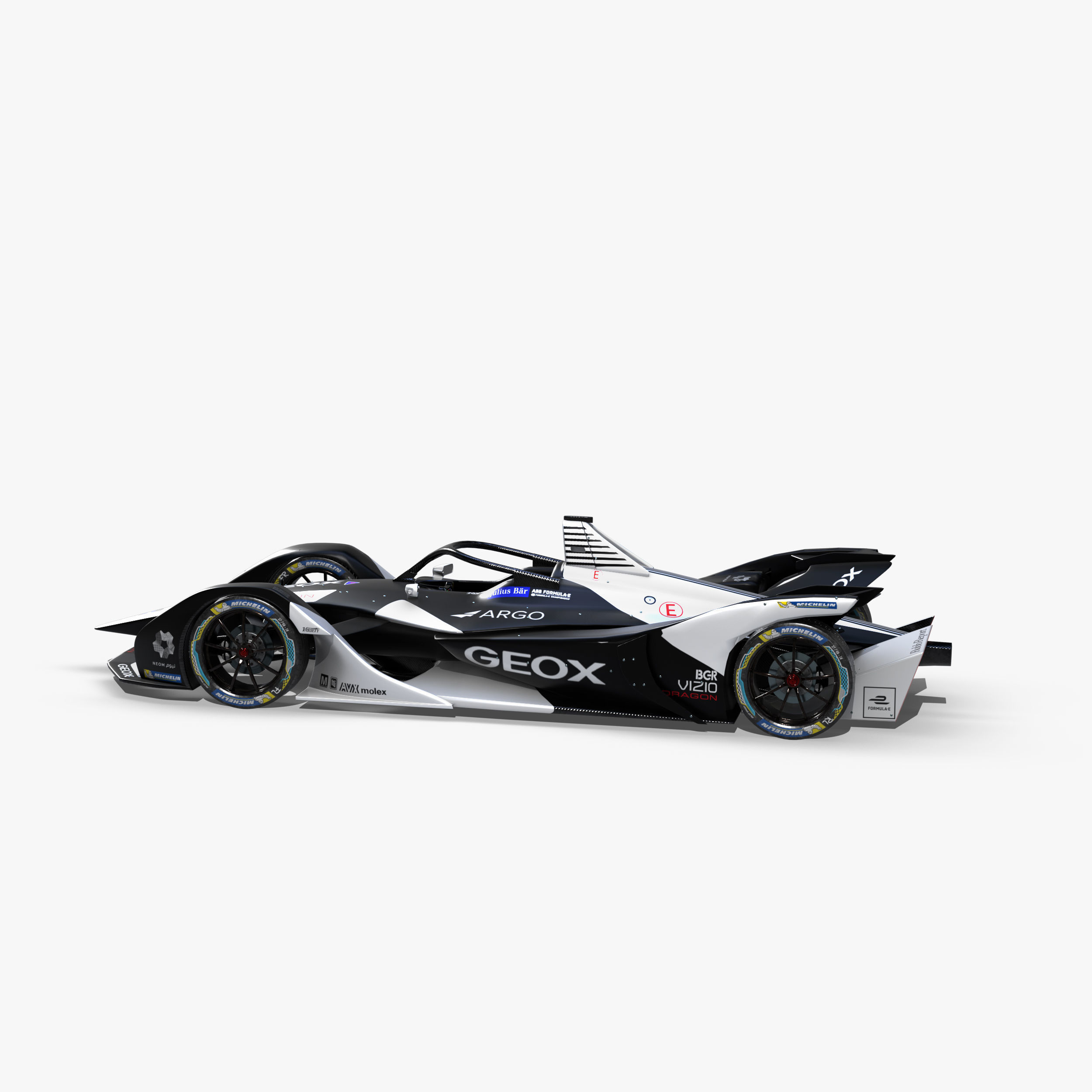 Dragon Formula E 2020 Low-poly 3D model_12