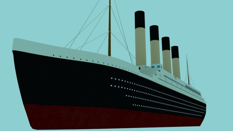 Titanic Ship Low-poly 3D model_6