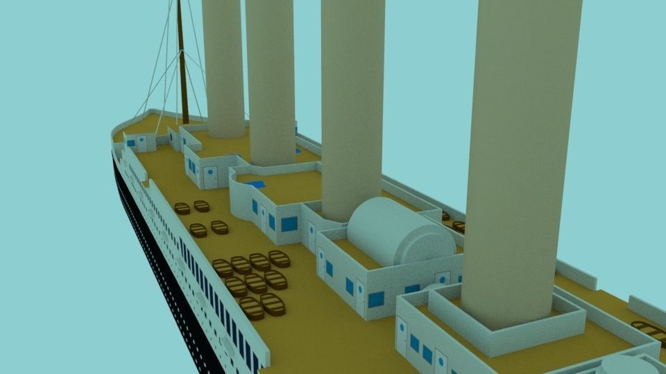 Titanic Ship Low-poly 3D model_4