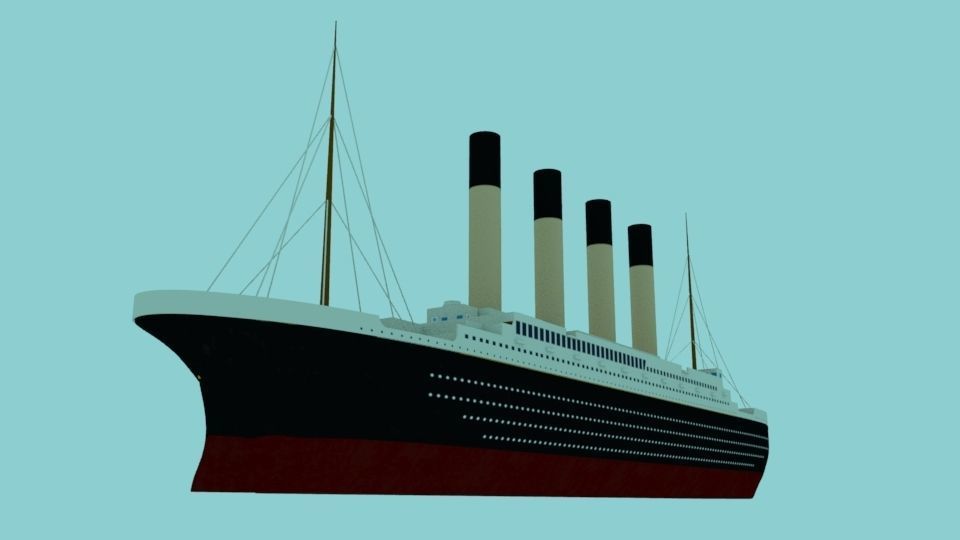 Titanic Ship Low-poly 3D model_8