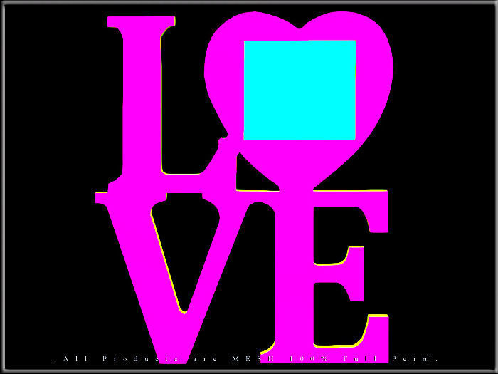 LOVE FRAME Low-poly 3D model_1