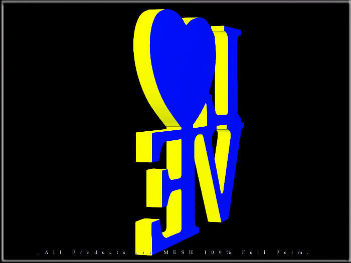 LOVE FRAME Low-poly 3D model_3