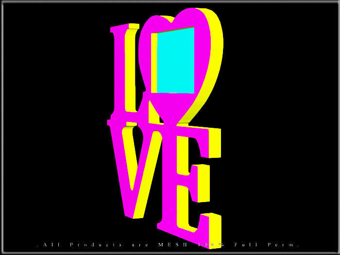LOVE FRAME Low-poly 3D model_2