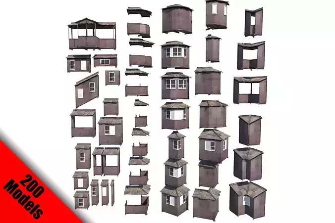  200 Models Balcony metais 01 for Russia PRO Low-poly 3D model