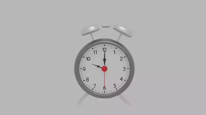Clock alarm Low-poly 3D model