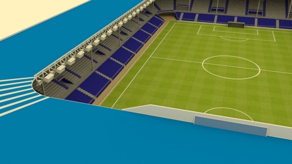 Mendizorroza Stadium Low-poly 3D model_7