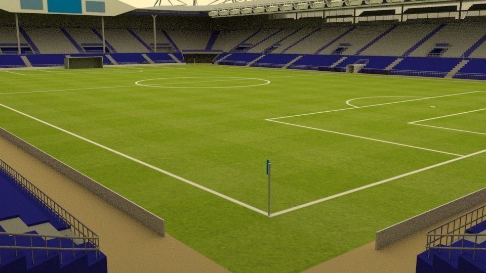 Mendizorroza Stadium Low-poly 3D model_8