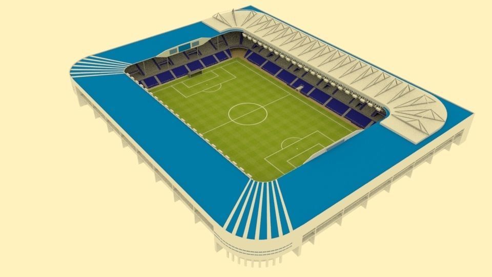 Mendizorroza Stadium Low-poly 3D model_2