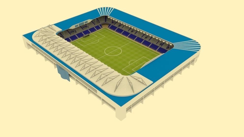Mendizorroza Stadium Low-poly 3D model_4