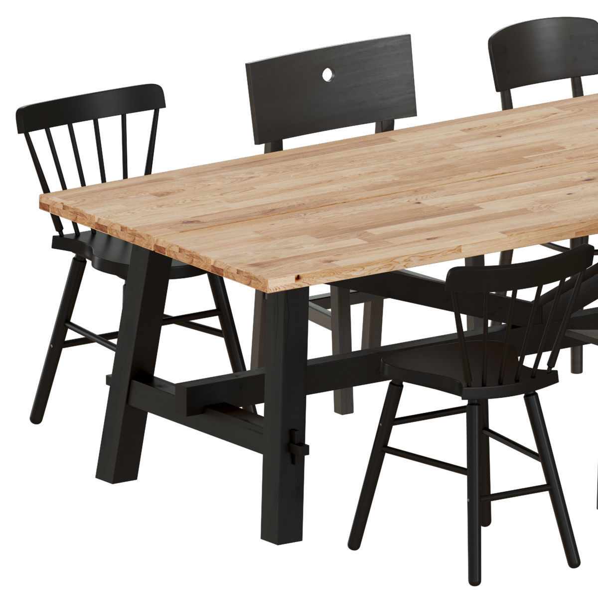 SKOGSTA Table AND Chairs 3D model CGTrader