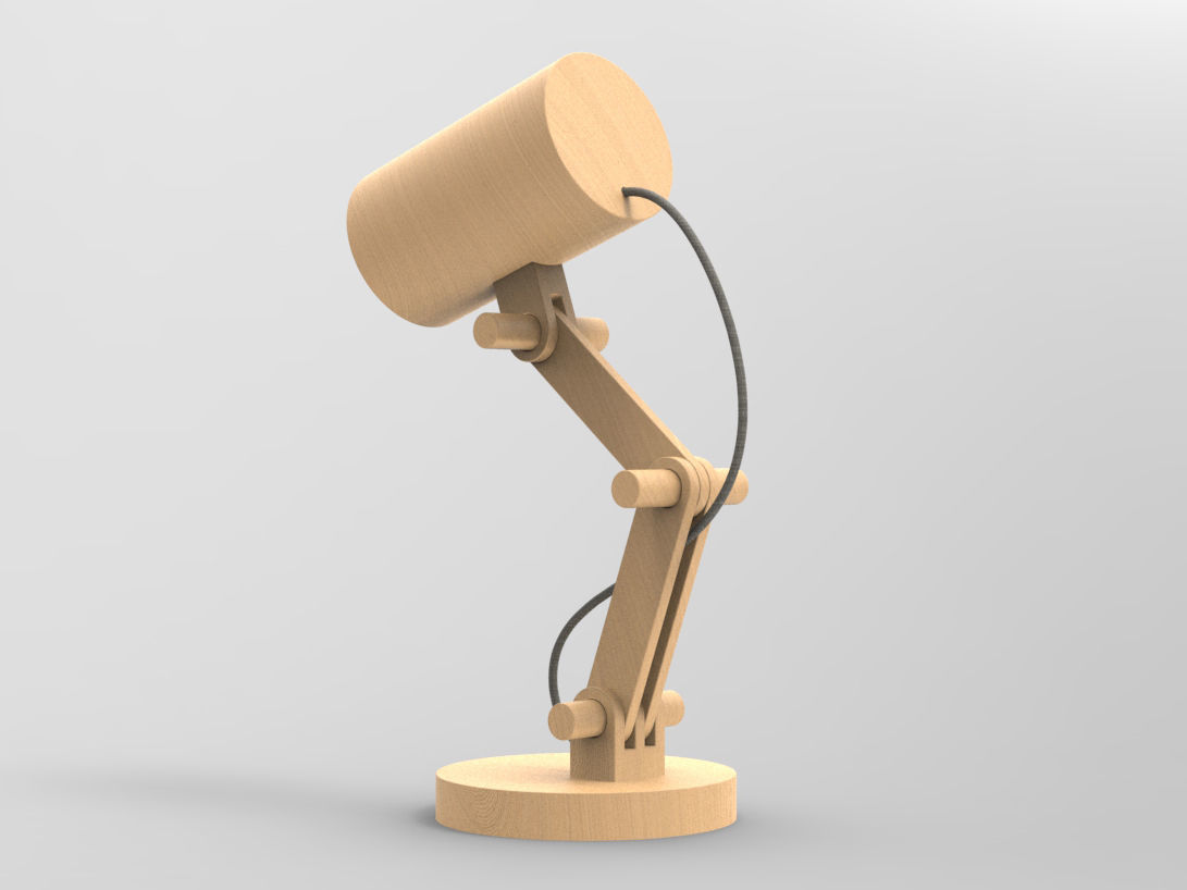 Wooden modular lamp 3D model_4