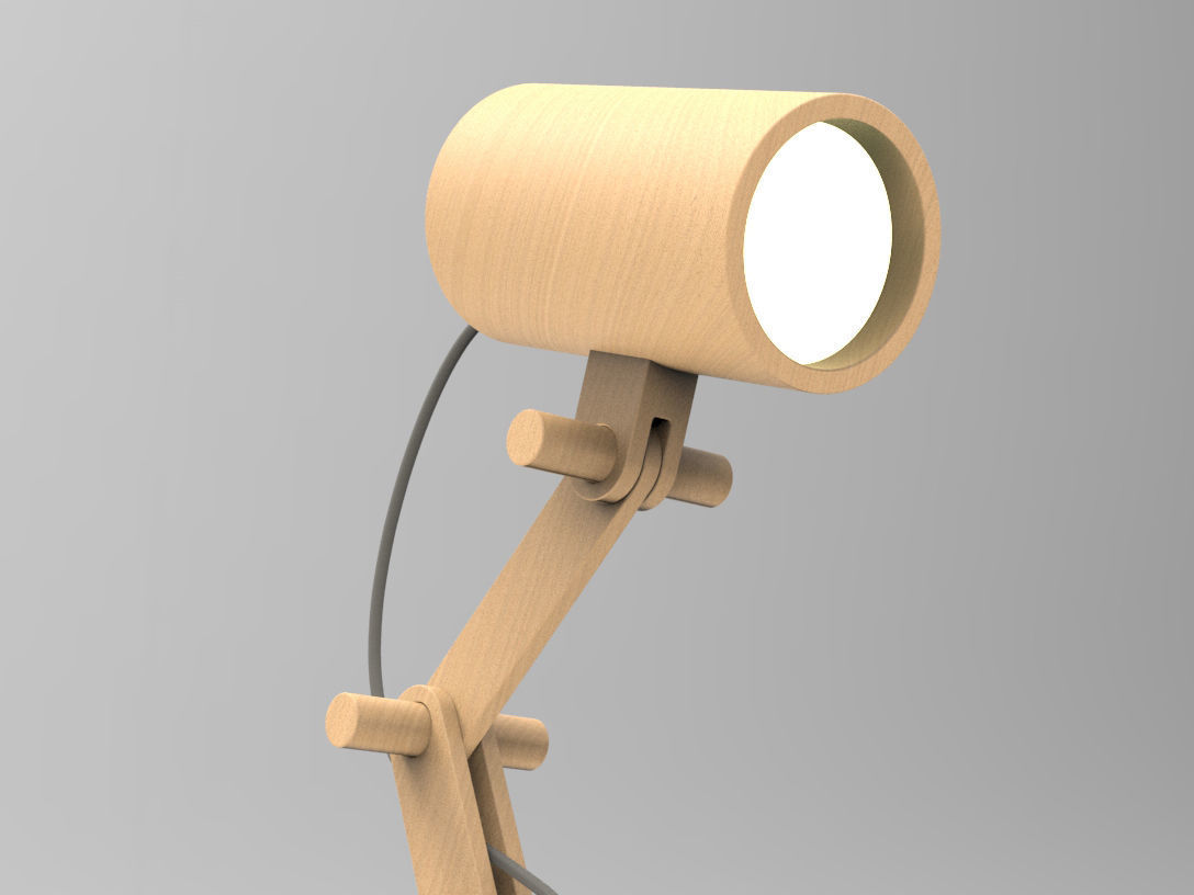 Wooden modular lamp 3D model_7
