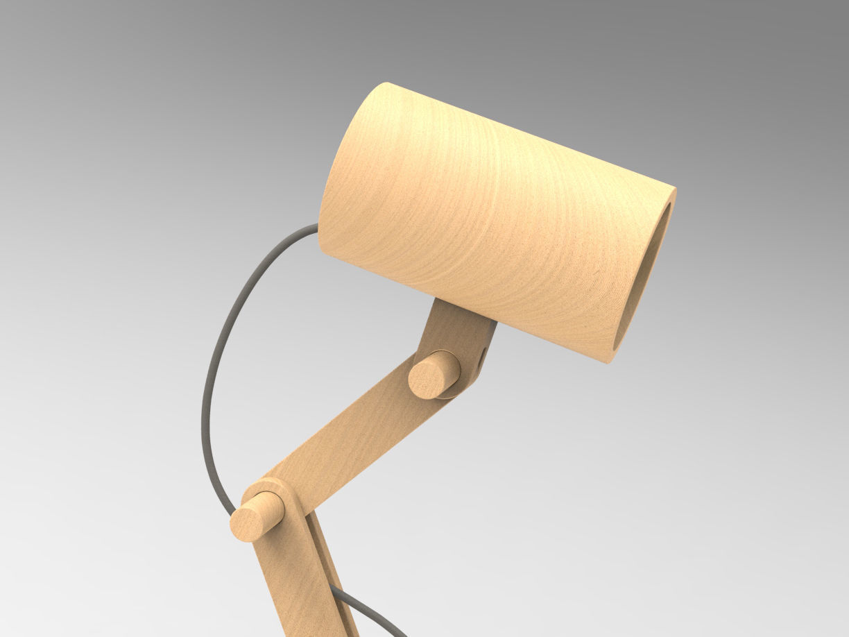 Wooden modular lamp 3D model_6