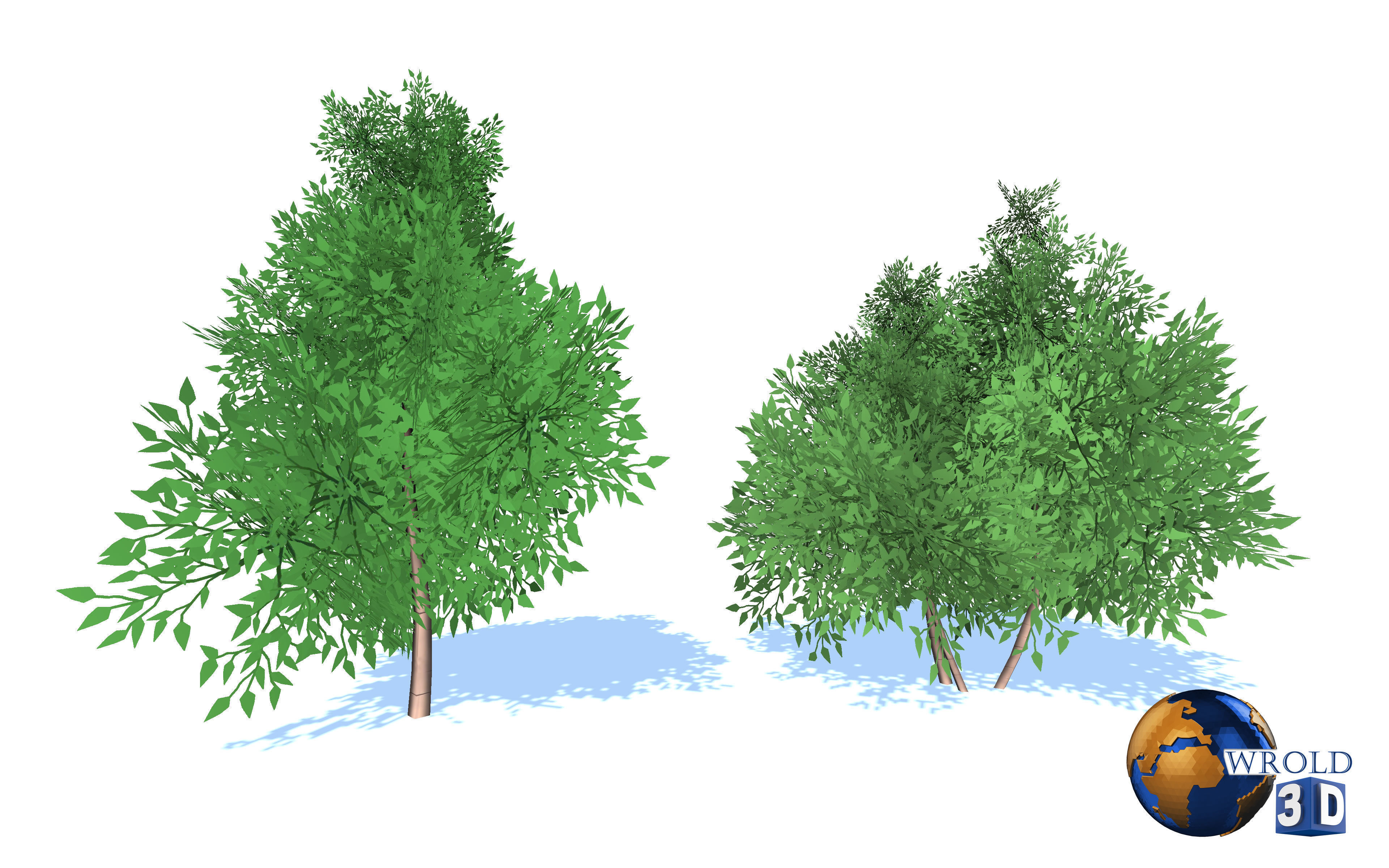 Stylize colorful trees pack lowpoly 3d model Low-poly 3D model_5