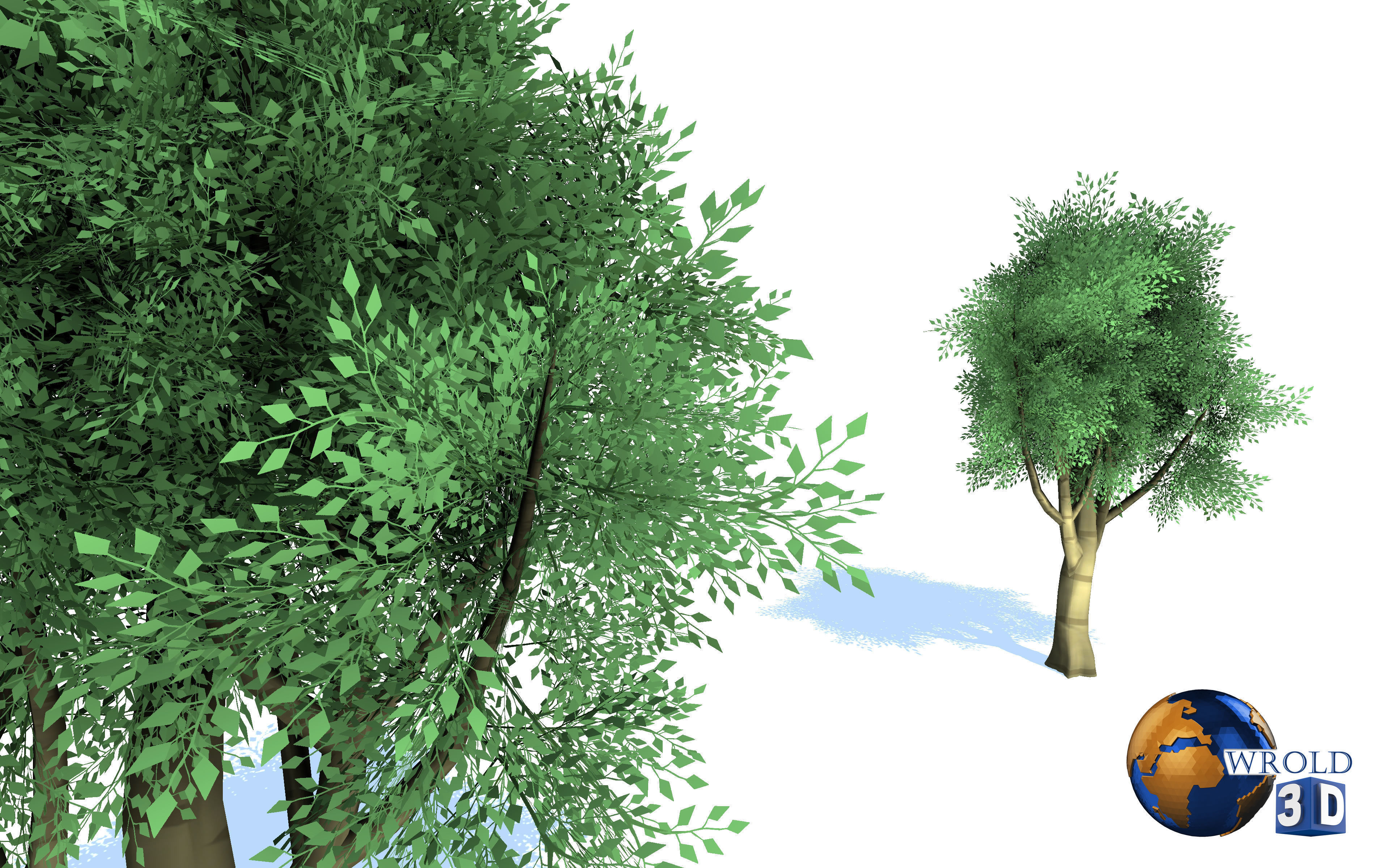 Stylize colorful trees pack lowpoly 3d model Low-poly 3D model_4